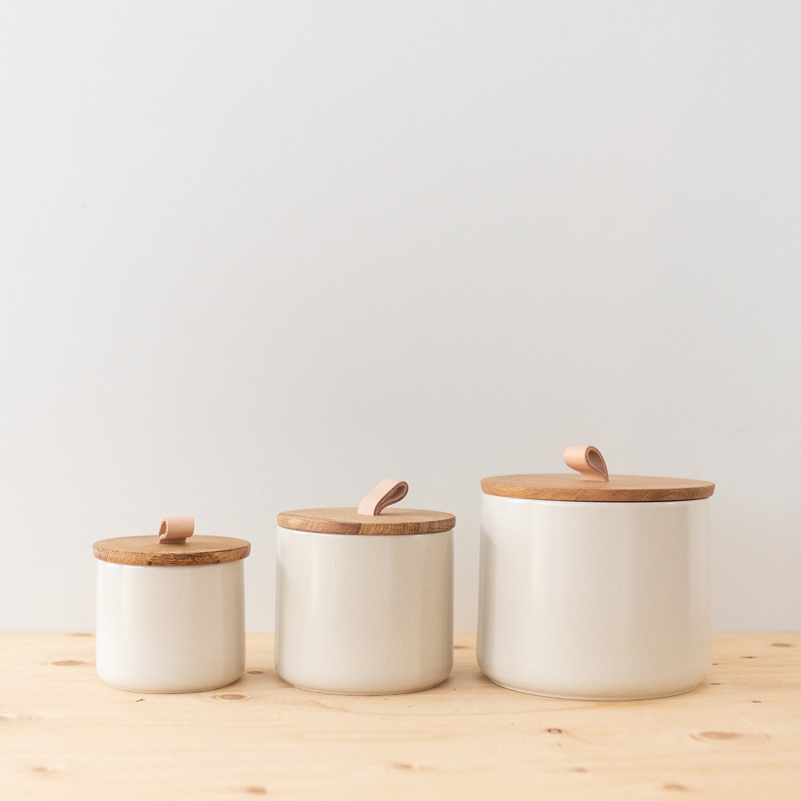 Ceramic Vanilla Canister with Lid