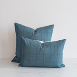 Cerulean Silk Bhujodi Pillow Cover 3 - PILLOWS - Bhujodi - cool Rug & Weave Pillows