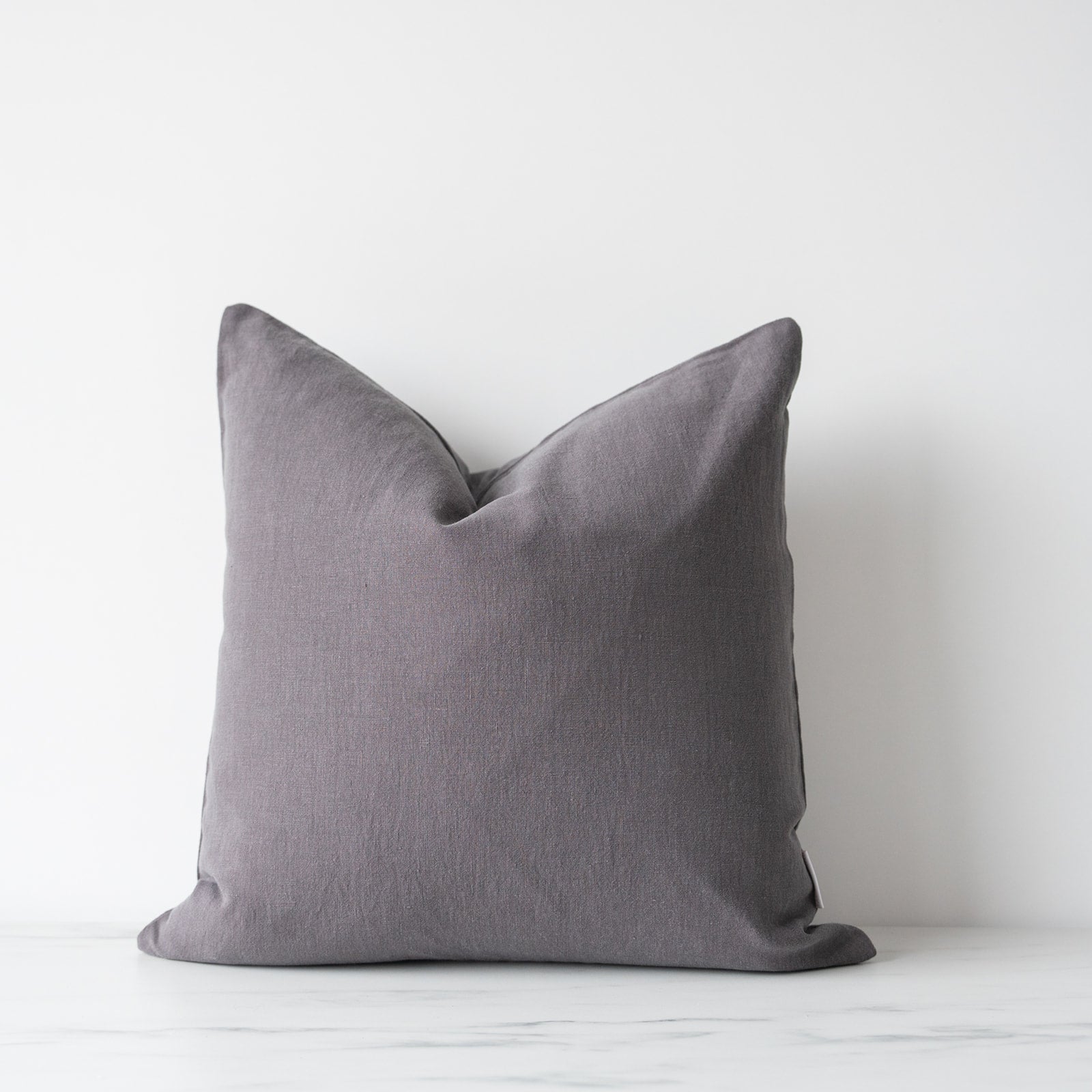 Charcoal Linen Pillow Cover