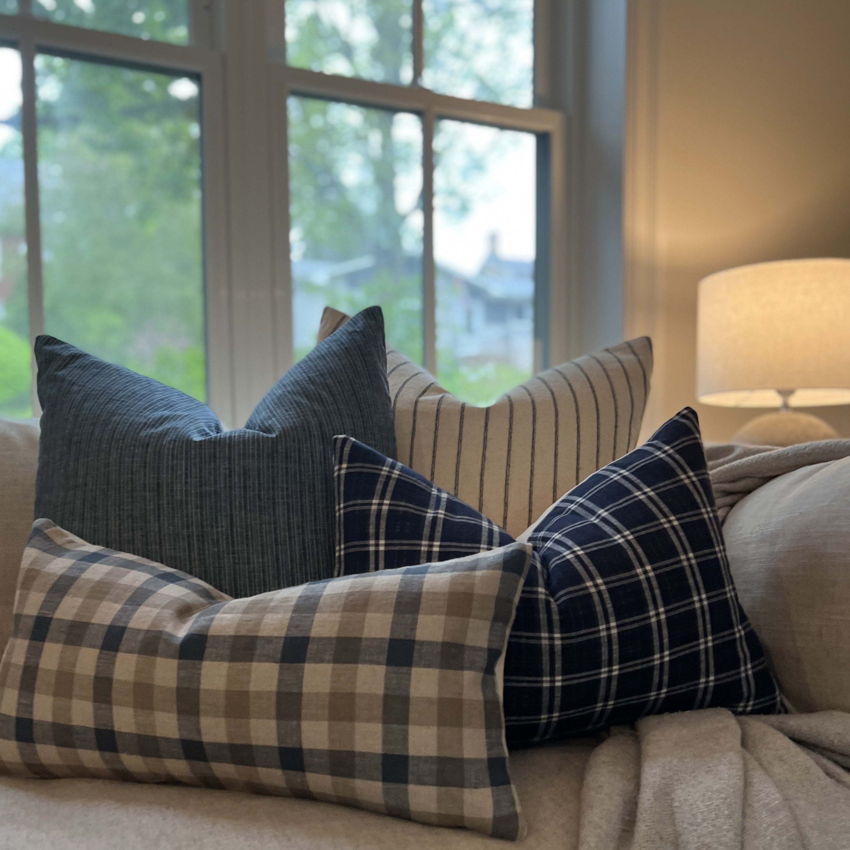 Thai Simple Stripes Pillow Cover 1 - PILLOWS - Thai - neutral Rug & Weave Pillows