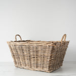 Classic Rattan Laundry Basket basket Bacon Basketware (Faire)