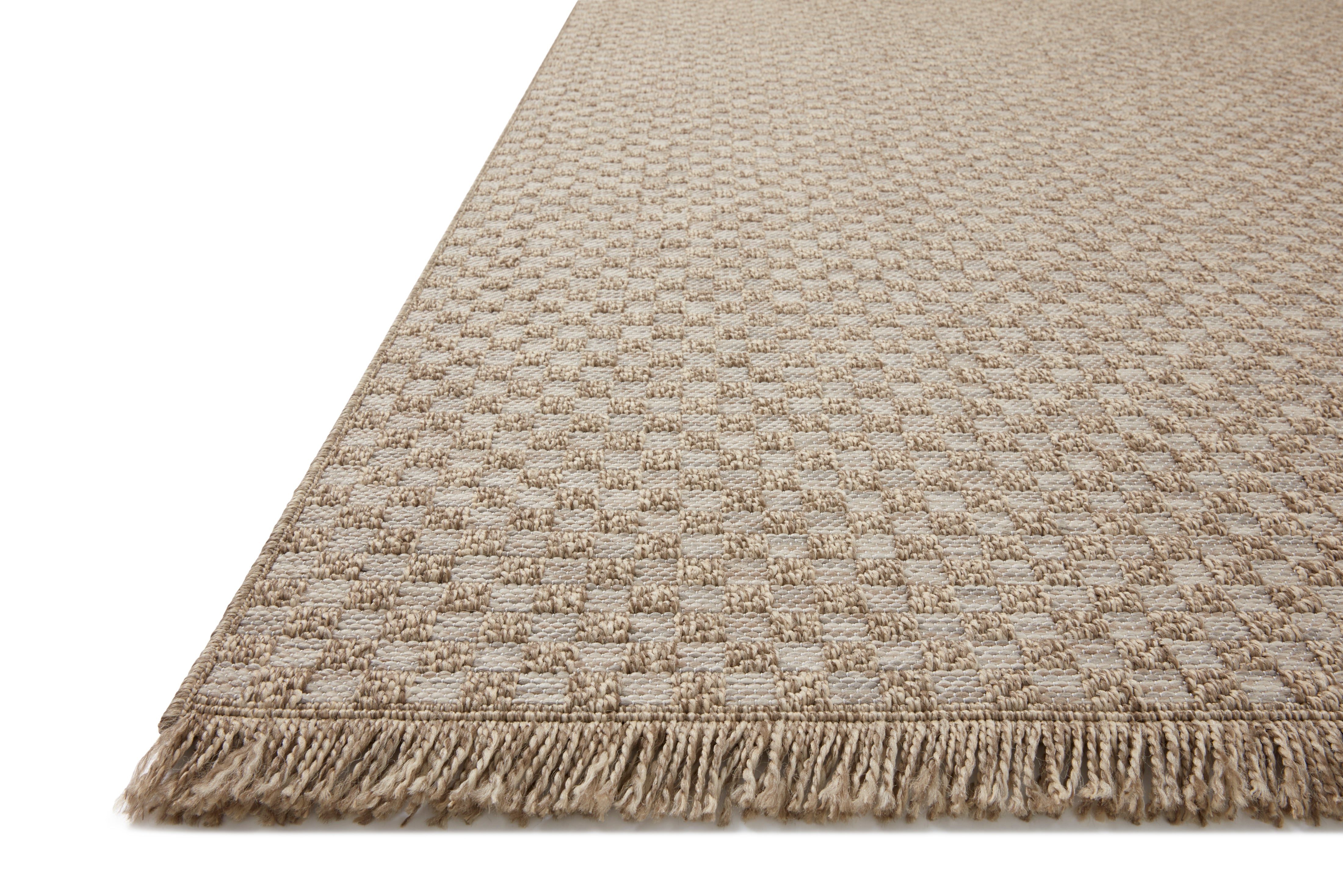 Loloi Dawn Natural Check Outdoor Rug 5-Rugs - indoor/outdoor Loloi