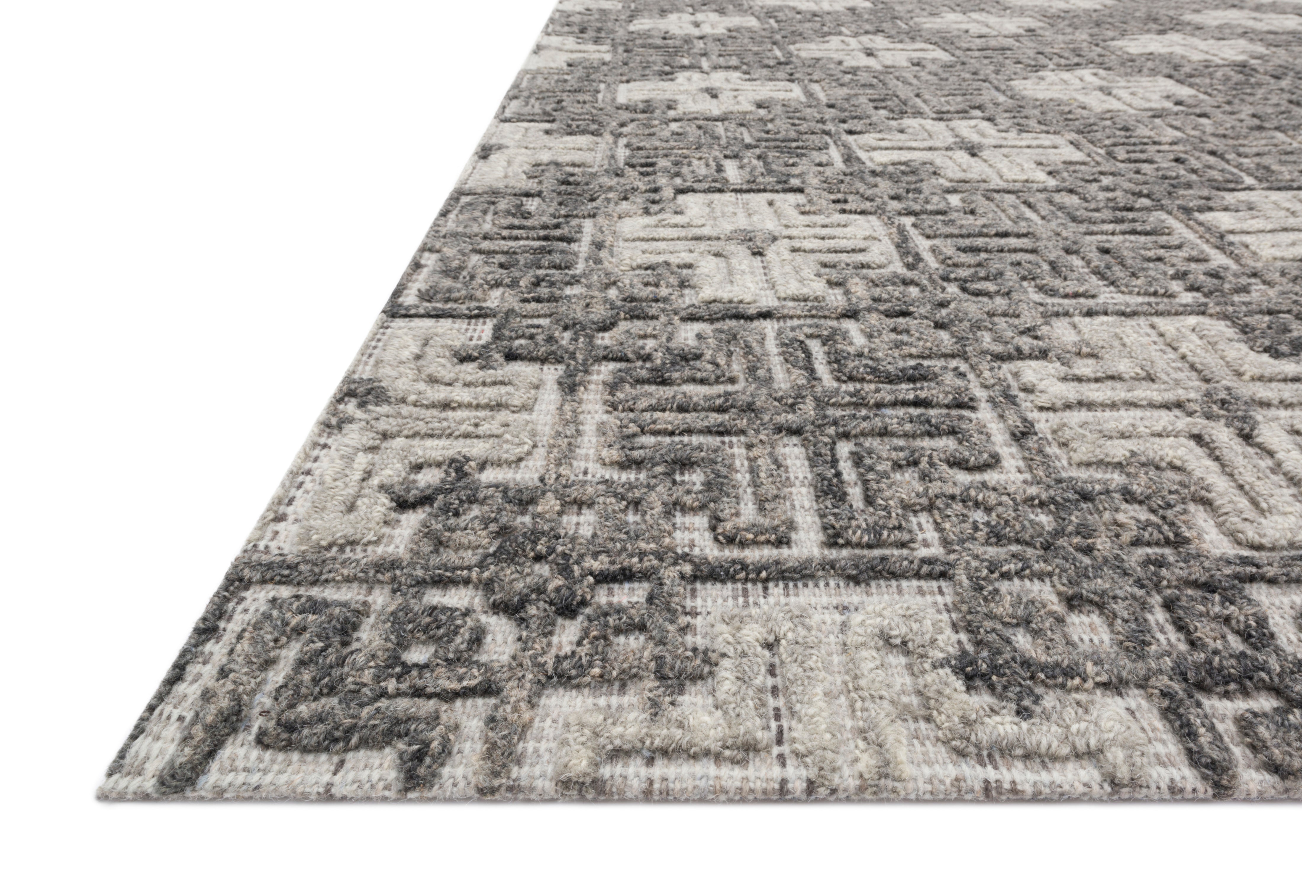 Loloi Ehren Charcoal / Fog Rug RUGS - wool Loloi