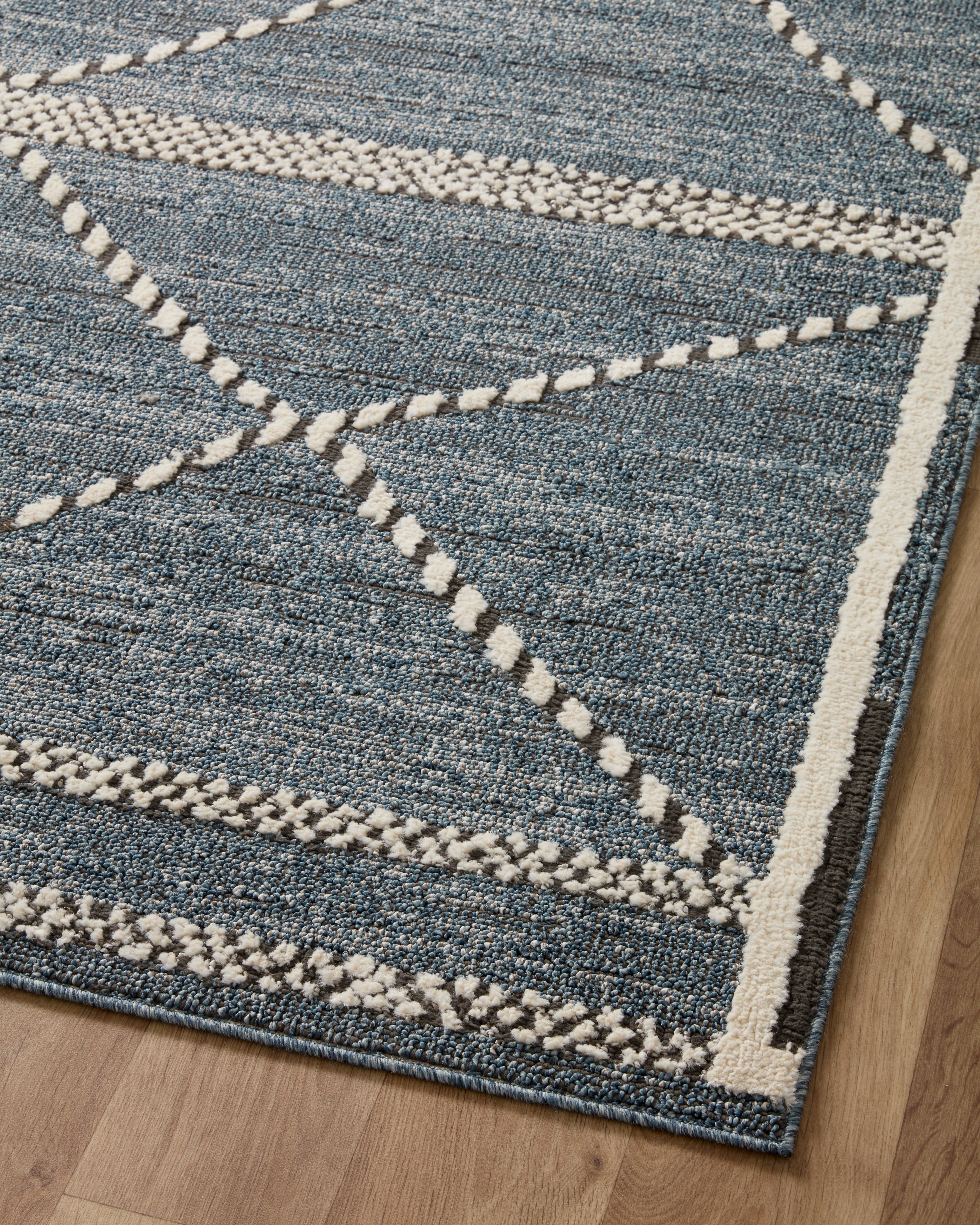 Loloi Fabian Denim / Charcoal 2-RUGS - patterned Loloi