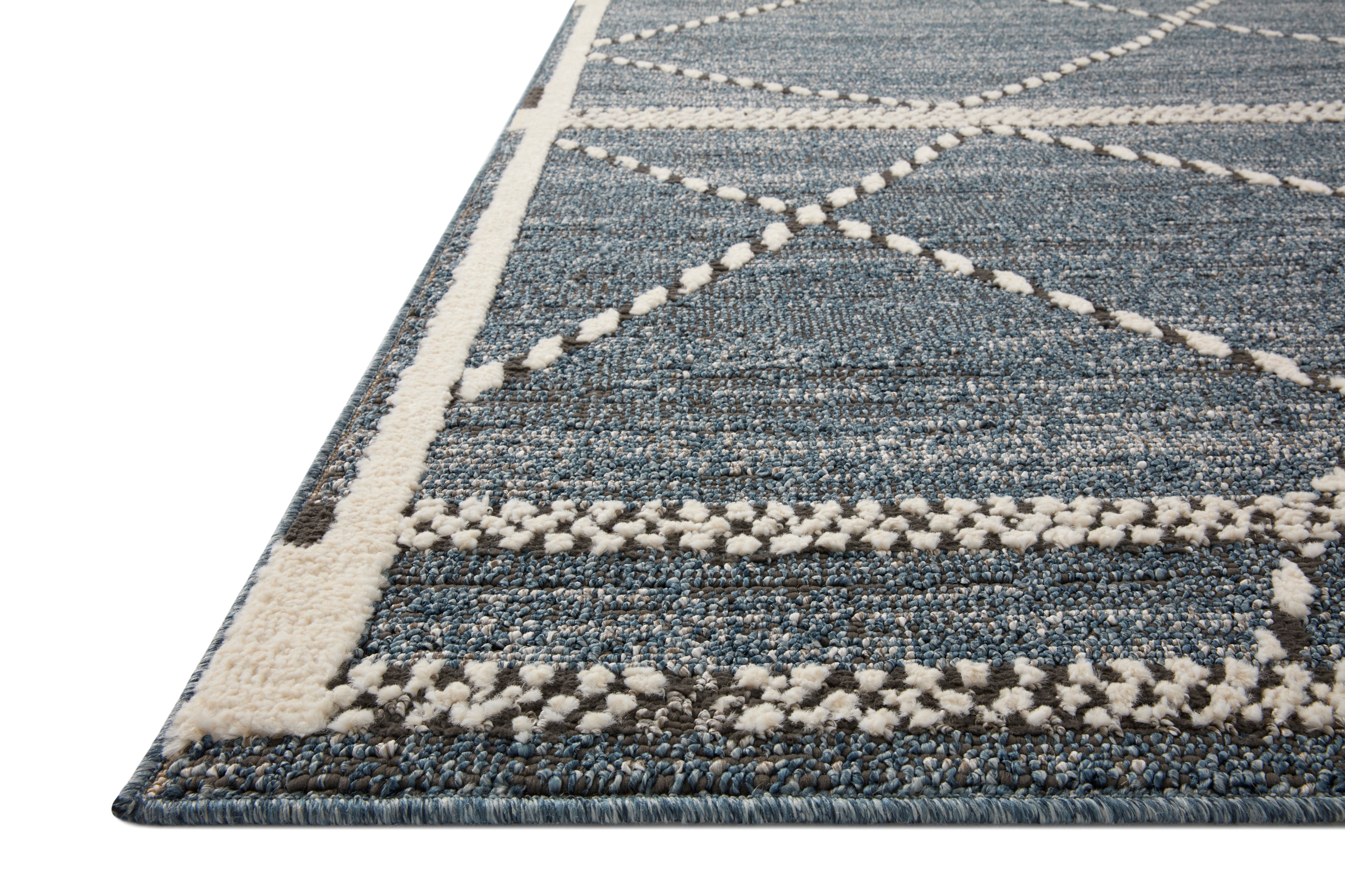 Loloi Fabian Denim / Charcoal 2-RUGS - patterned Loloi