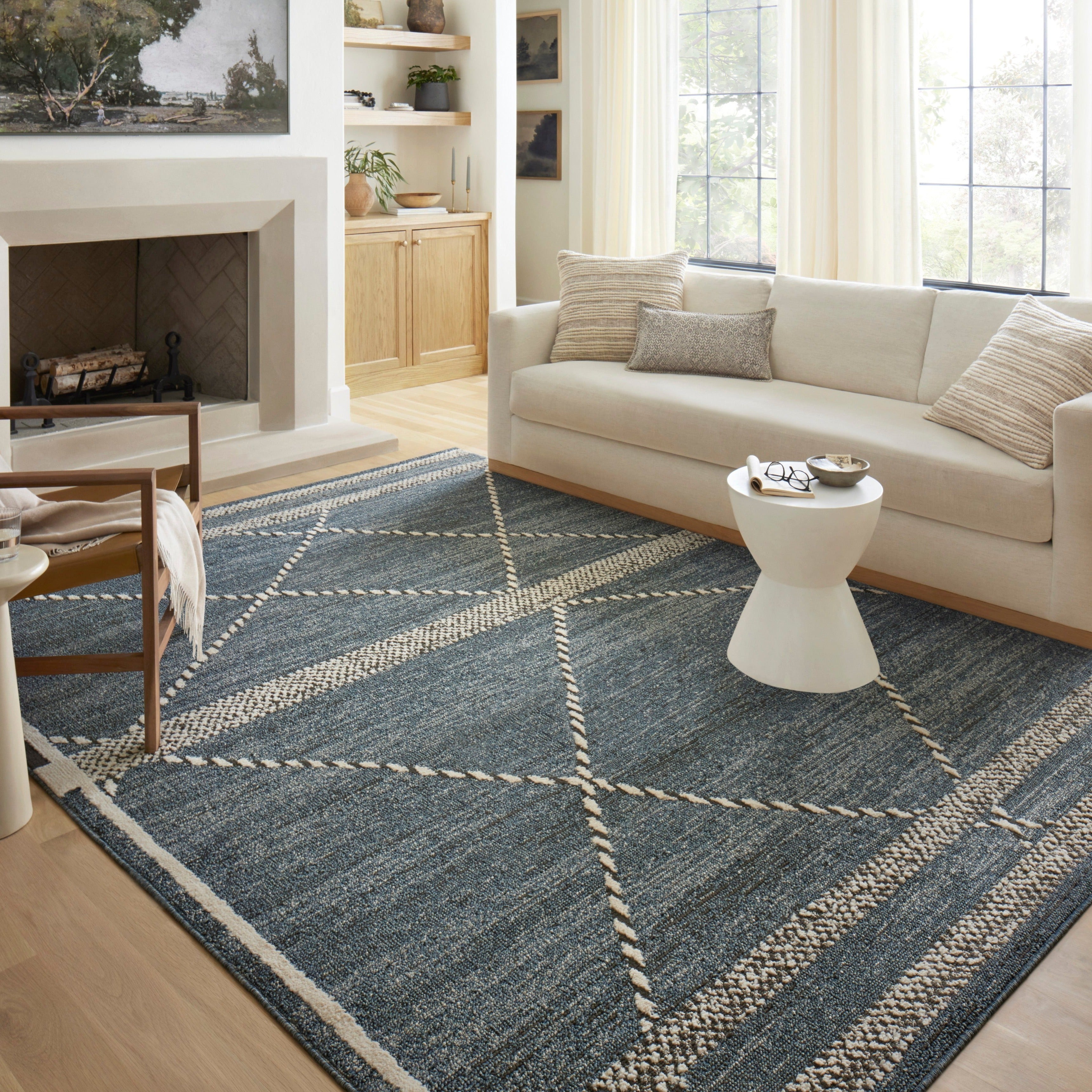 Loloi Fabian Denim / Charcoal 2-RUGS - patterned Loloi