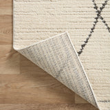 Loloi Fabian Ivory / Charcoal Sketched Lines Rug 0-RUGS - patterned Loloi