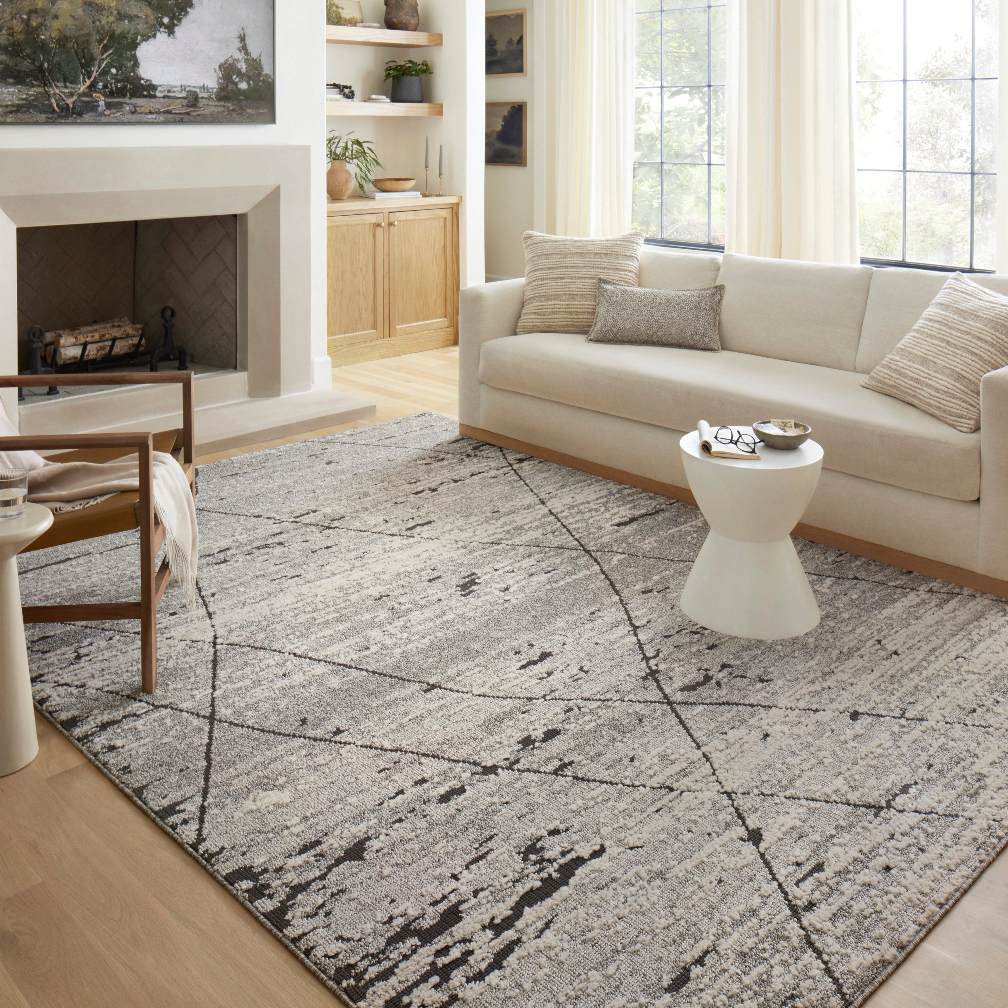 Loloi Fabian Grey / Charcoal 2-RUGS - patterned Loloi
