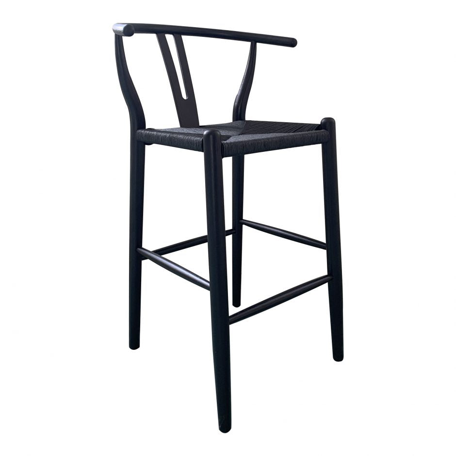 Set of Two Layla Counter/Bar Stool - Black - Rug & Weave