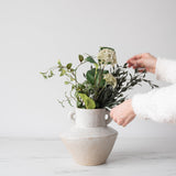 Faux Green Leaf Spray faux stem Tri W Imports