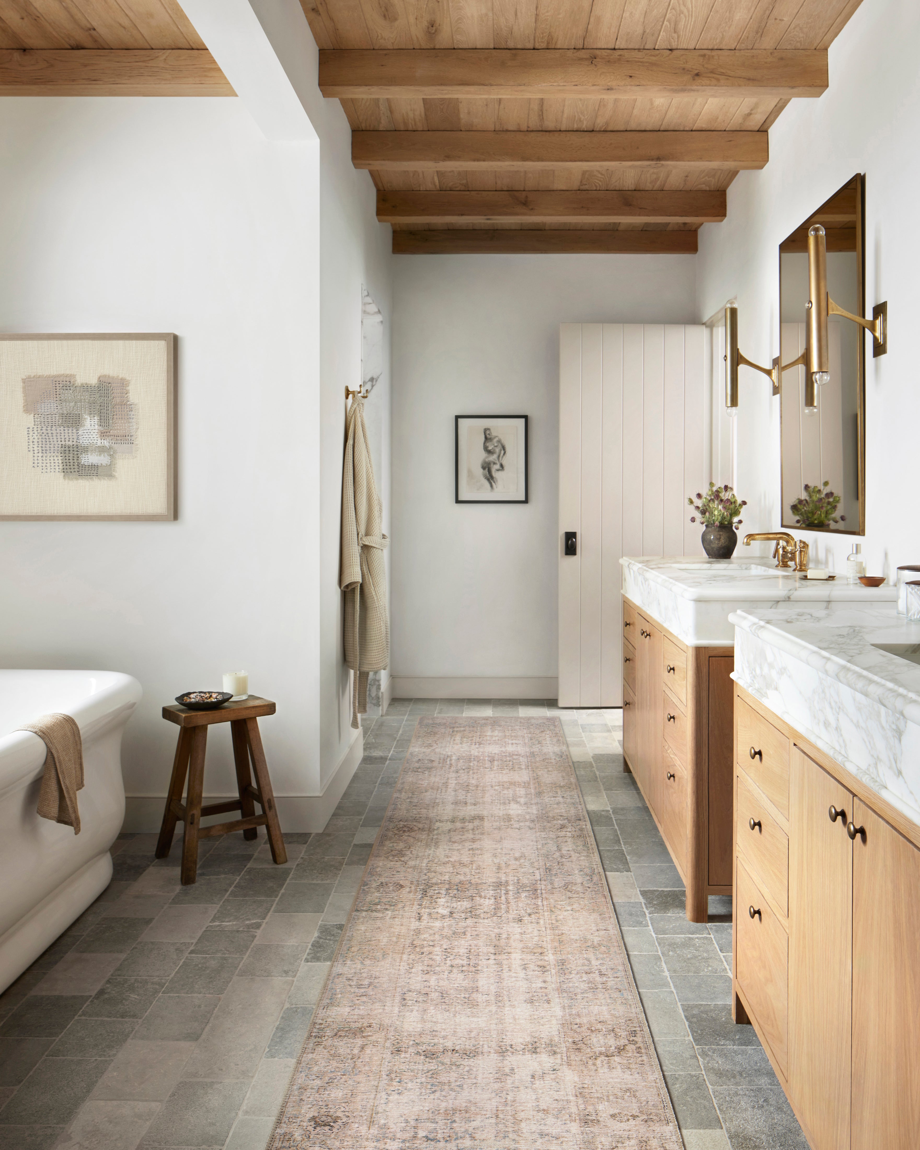 OVERSTOCK RUG - Amber Lewis x Loloi Georgie Ocean / Sand Rug - 2' x 5' IN STORE - Sale Rugs Loloi