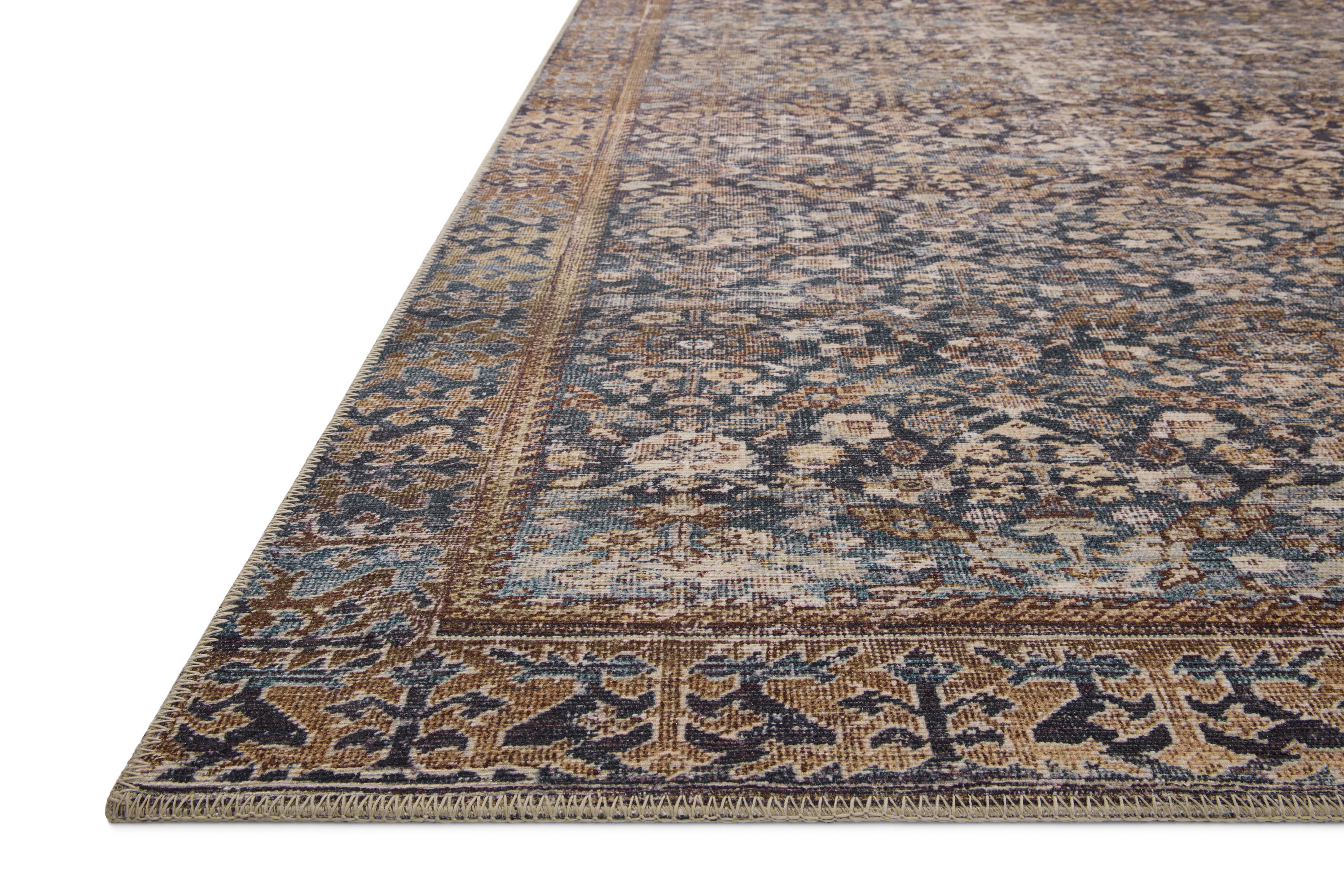 Amber Lewis x Loloi Georgie Denim / Spice Rug 0-patterned rugs Loloi
