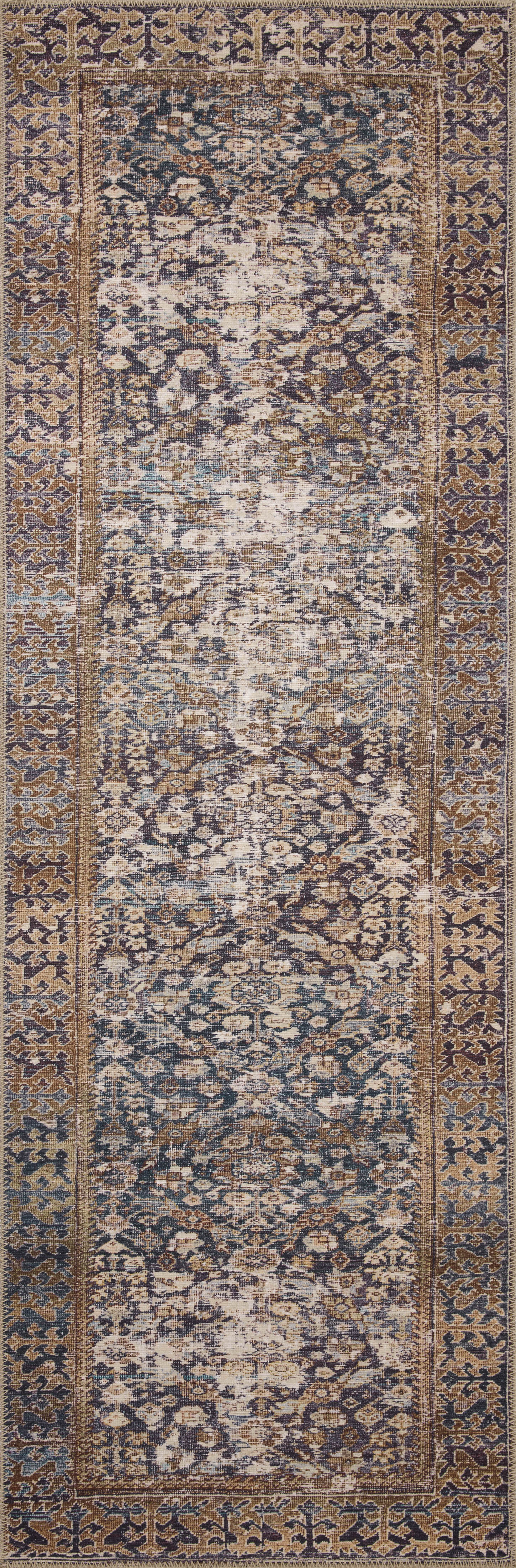 Amber Lewis x Loloi Georgie Denim / Spice Rug 0-patterned rugs Loloi