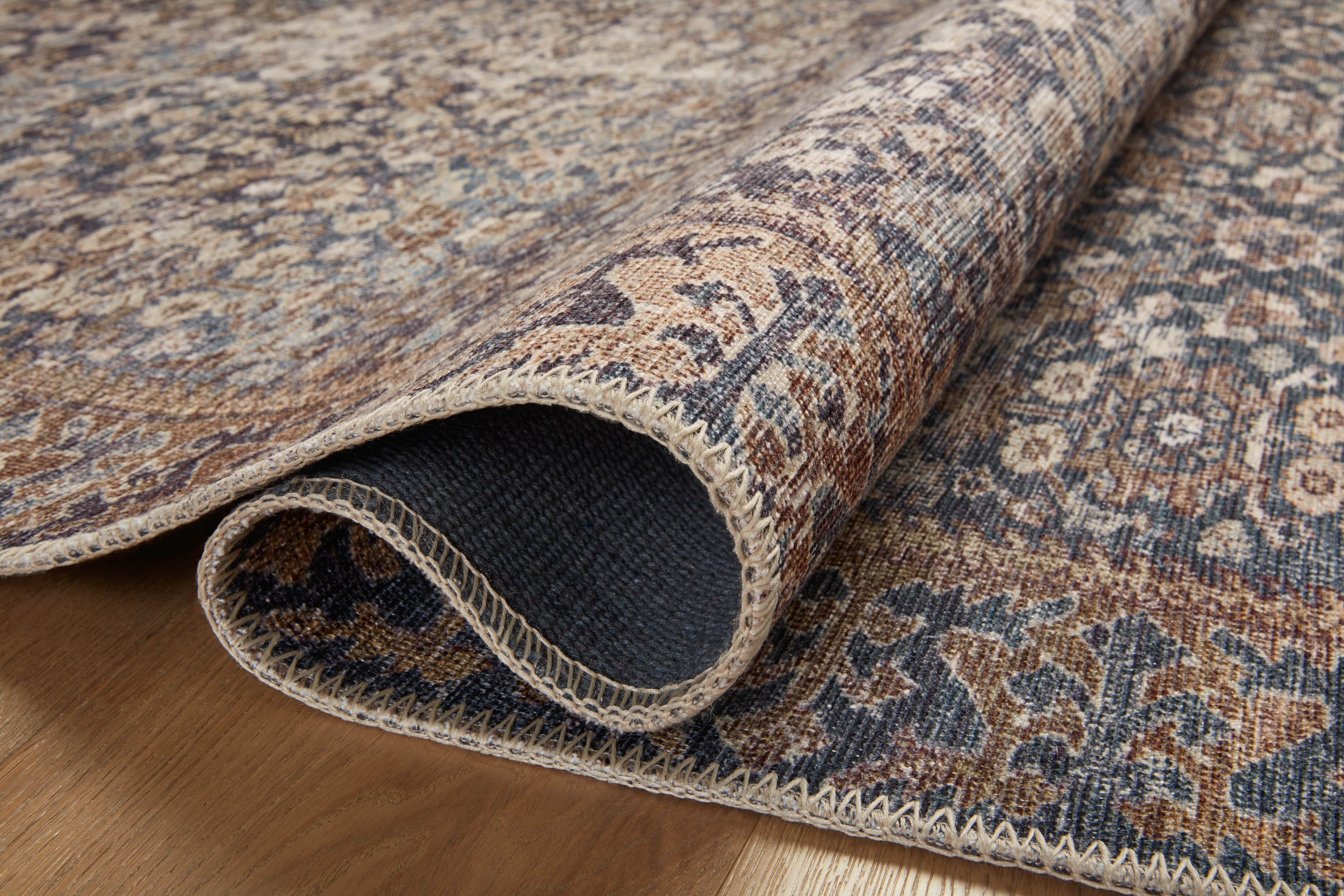 Amber Lewis x Loloi Georgie Denim / Spice Rug 0-patterned rugs Loloi