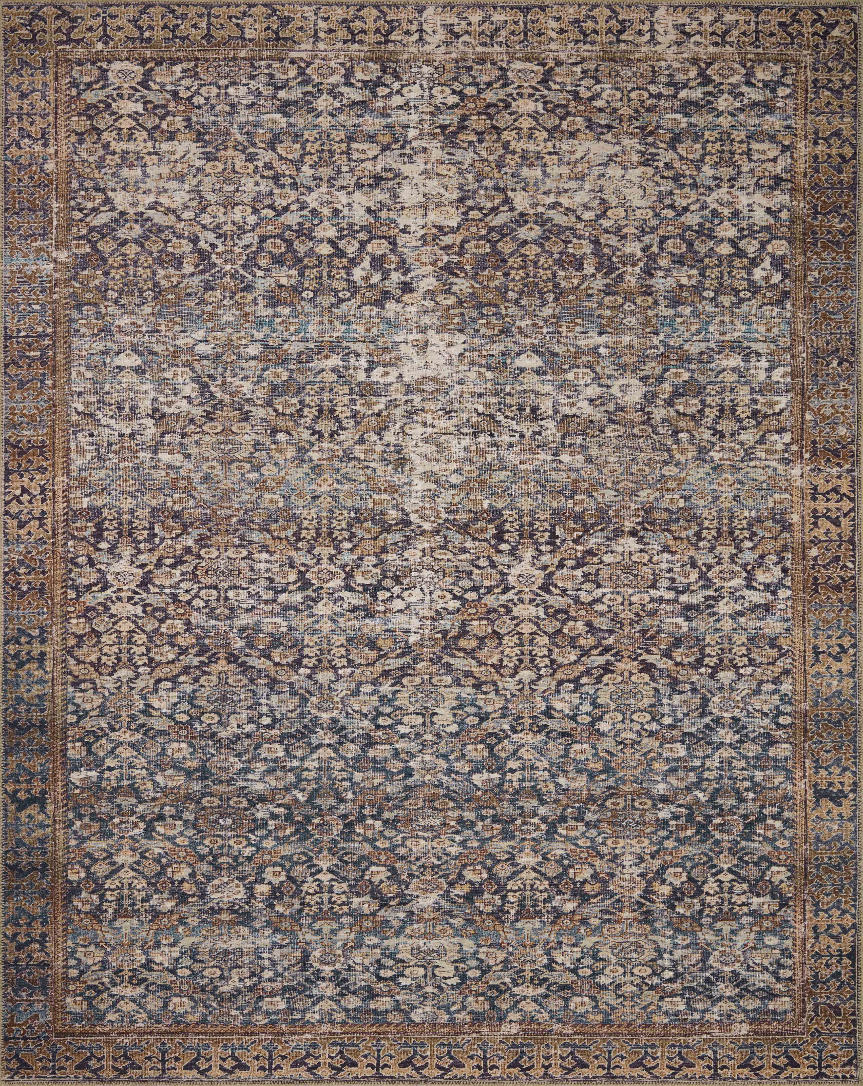 Amber Lewis x Loloi Georgie Denim / Spice Rug 0-patterned rugs Loloi