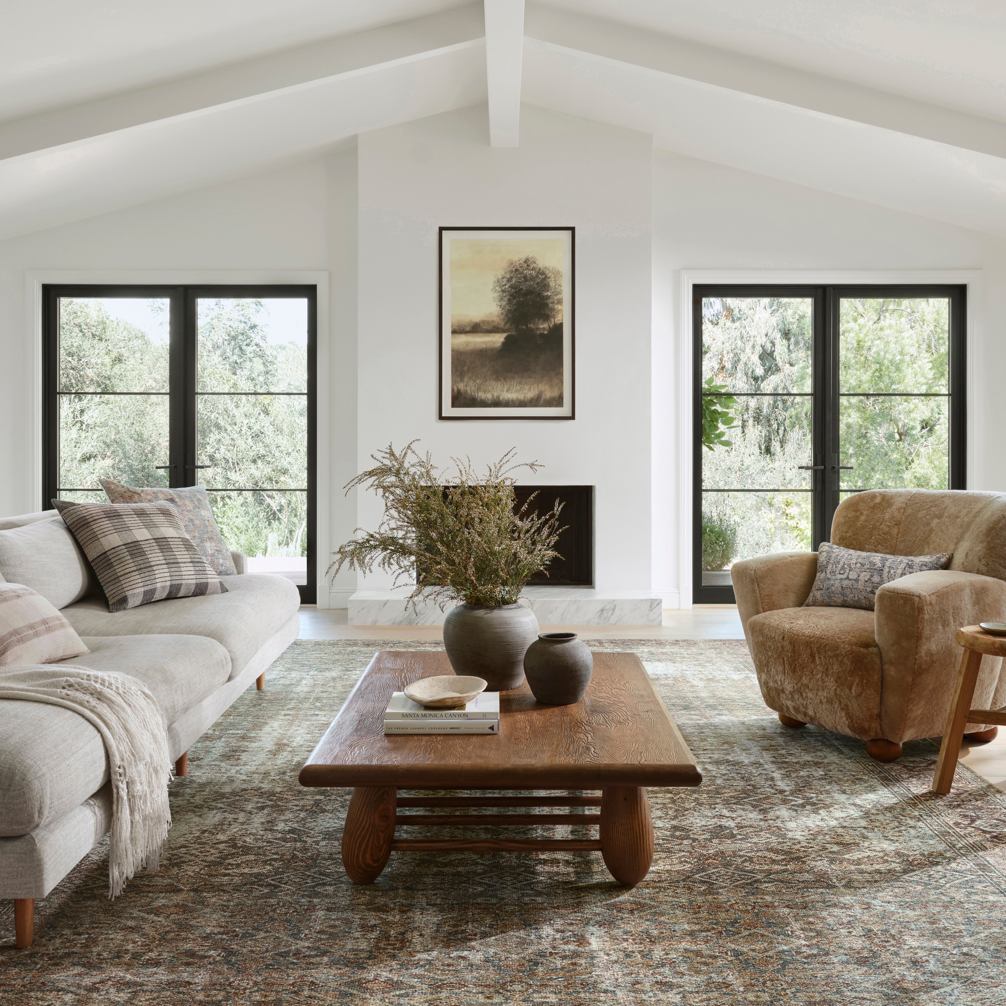 Amber Lewis x Loloi Georgie Moss / Salmon Rug 0-patterned rugs Loloi