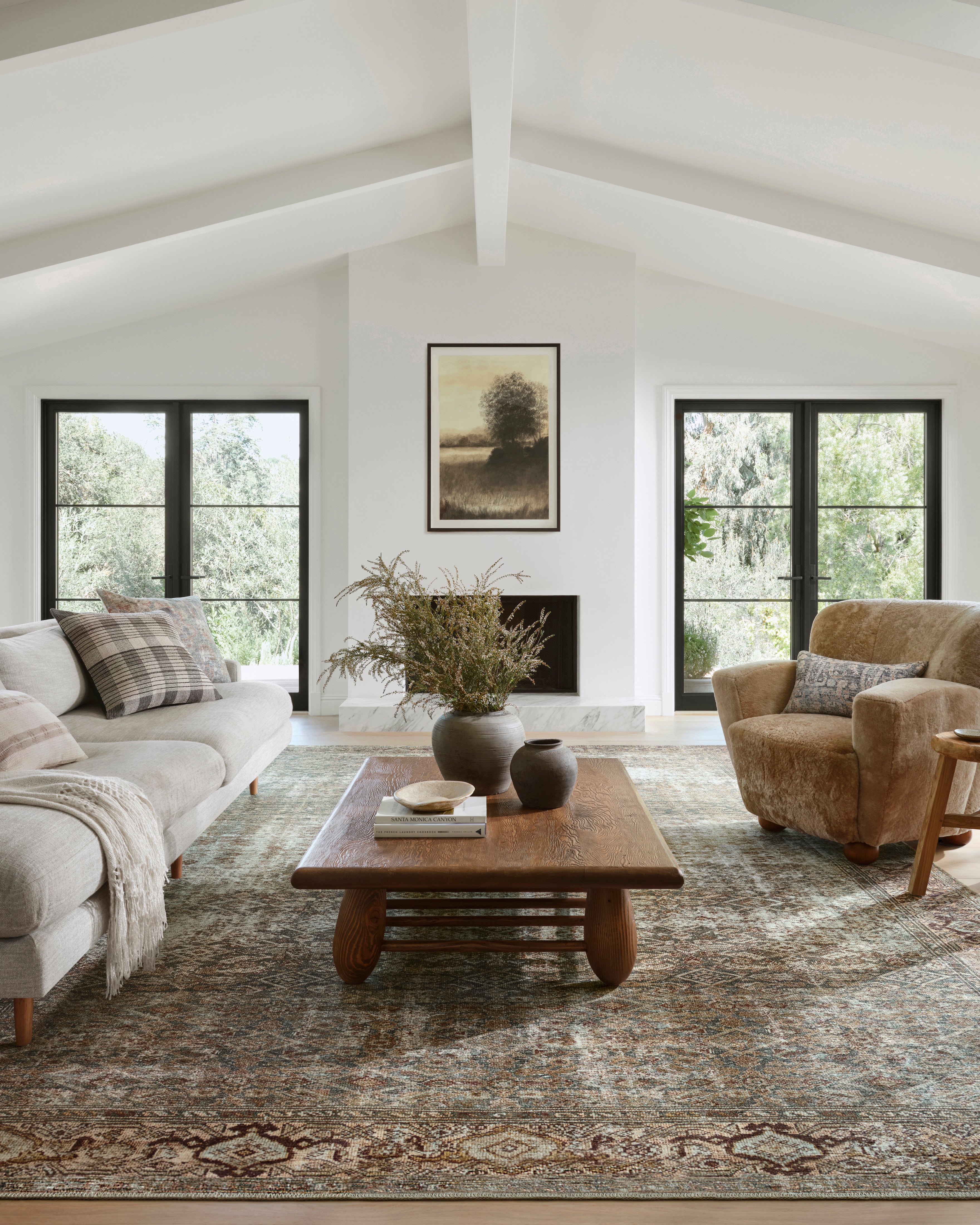 Amber Lewis x Loloi Georgie Moss / Salmon Rug 0-patterned rugs Loloi