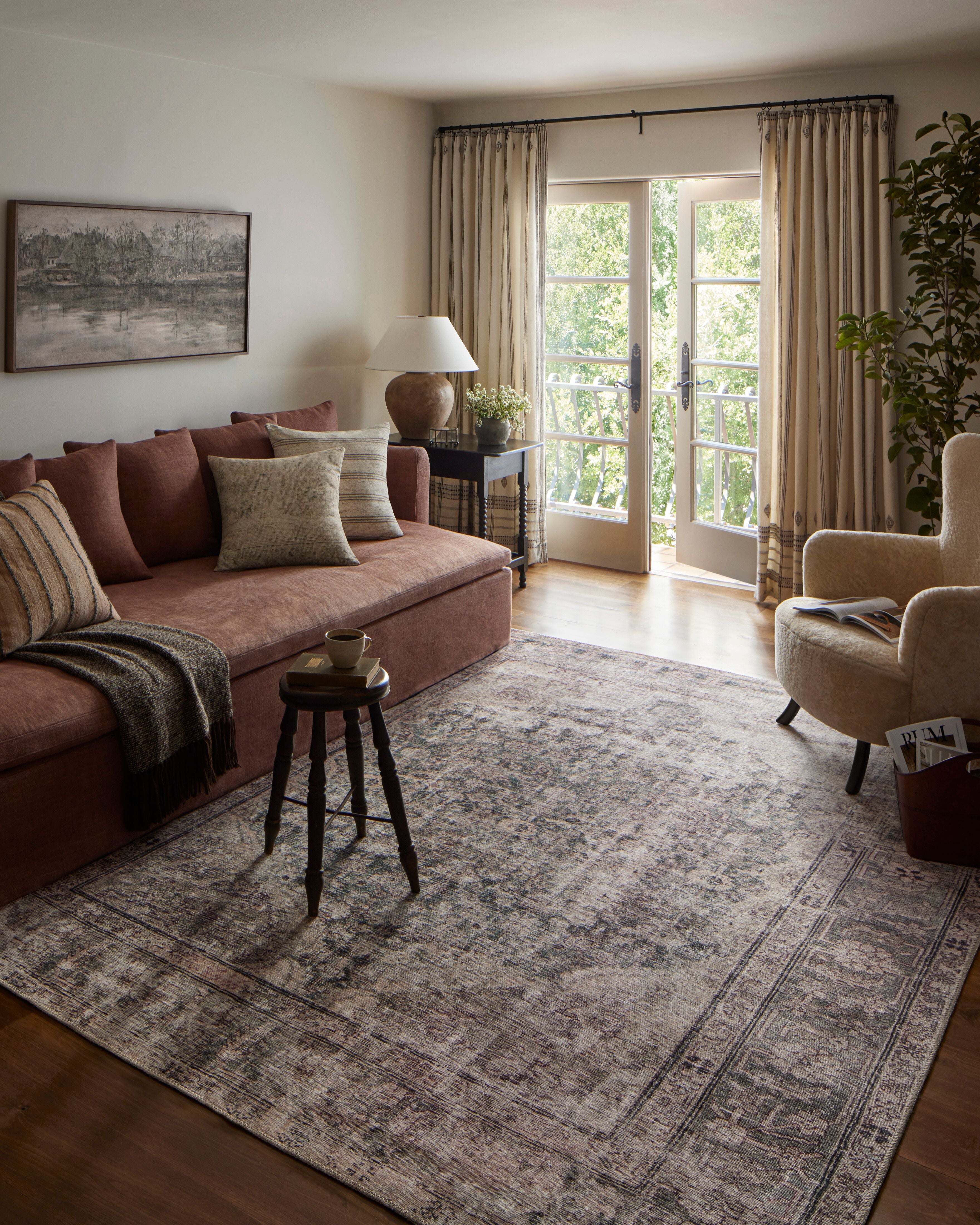 Amber Lewis x Loloi Georgie Lagoon / Beige Rug 0-patterned rugs Loloi