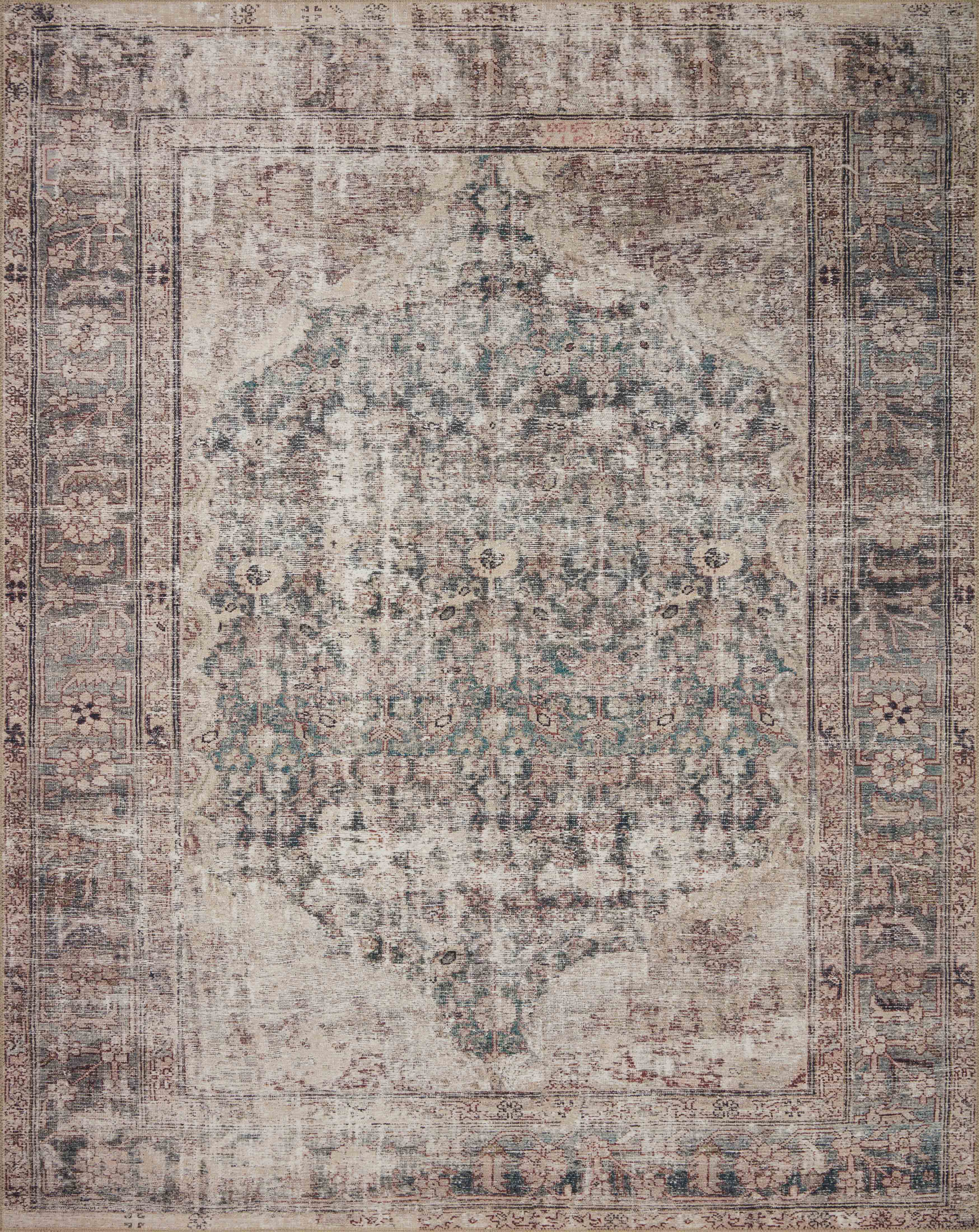 Amber Lewis x Loloi Georgie Lagoon / Beige Rug 0-patterned rugs Loloi