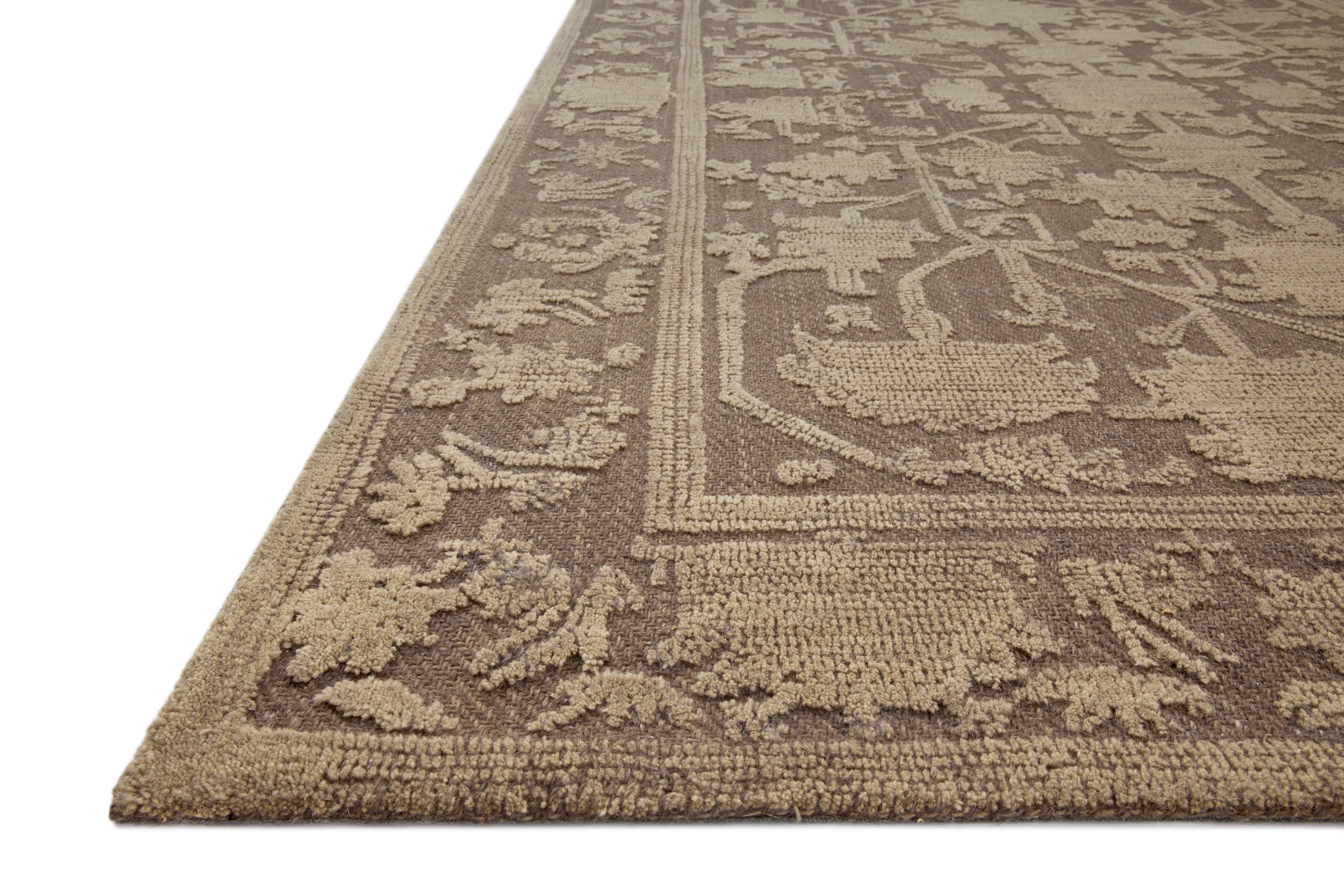 OVERSTOCK RUG - Loloi Gloria Bark / Khaki - 9'3" x 13' IN STORE - Sale Rugs Loloi