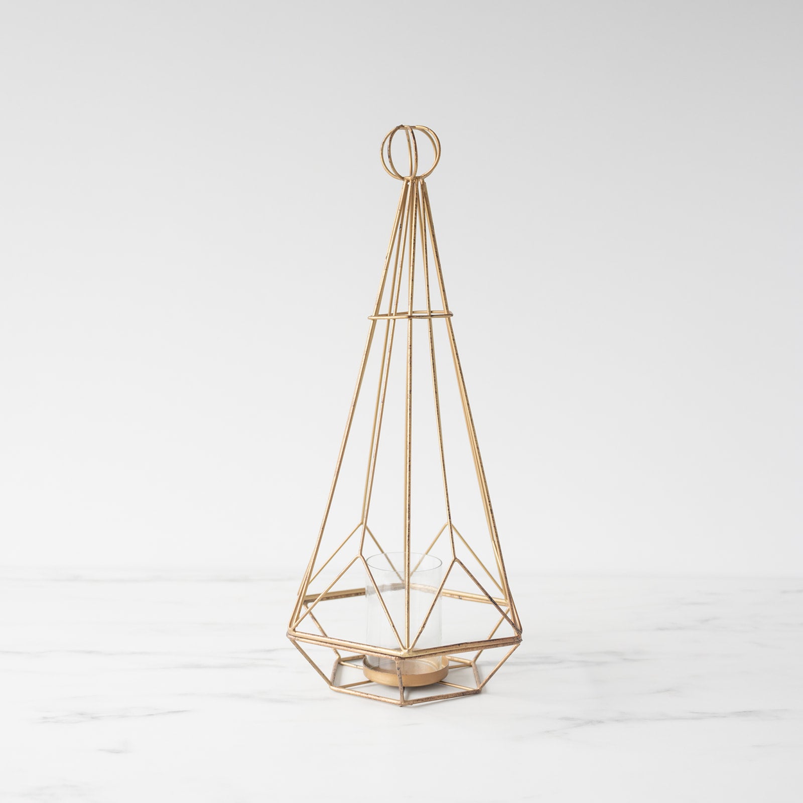 Geometric Votive Holder CHRISTMAS 2023 Creative Co-op (DYA) Large