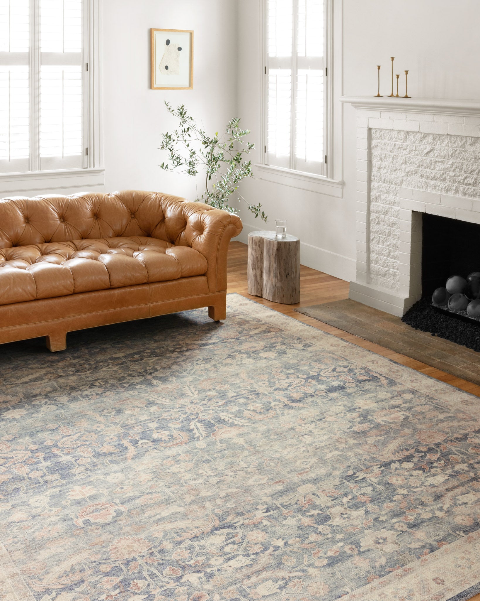 Loloi Hathaway Denim / Multi Rug 1-RUGS - patterned Loloi