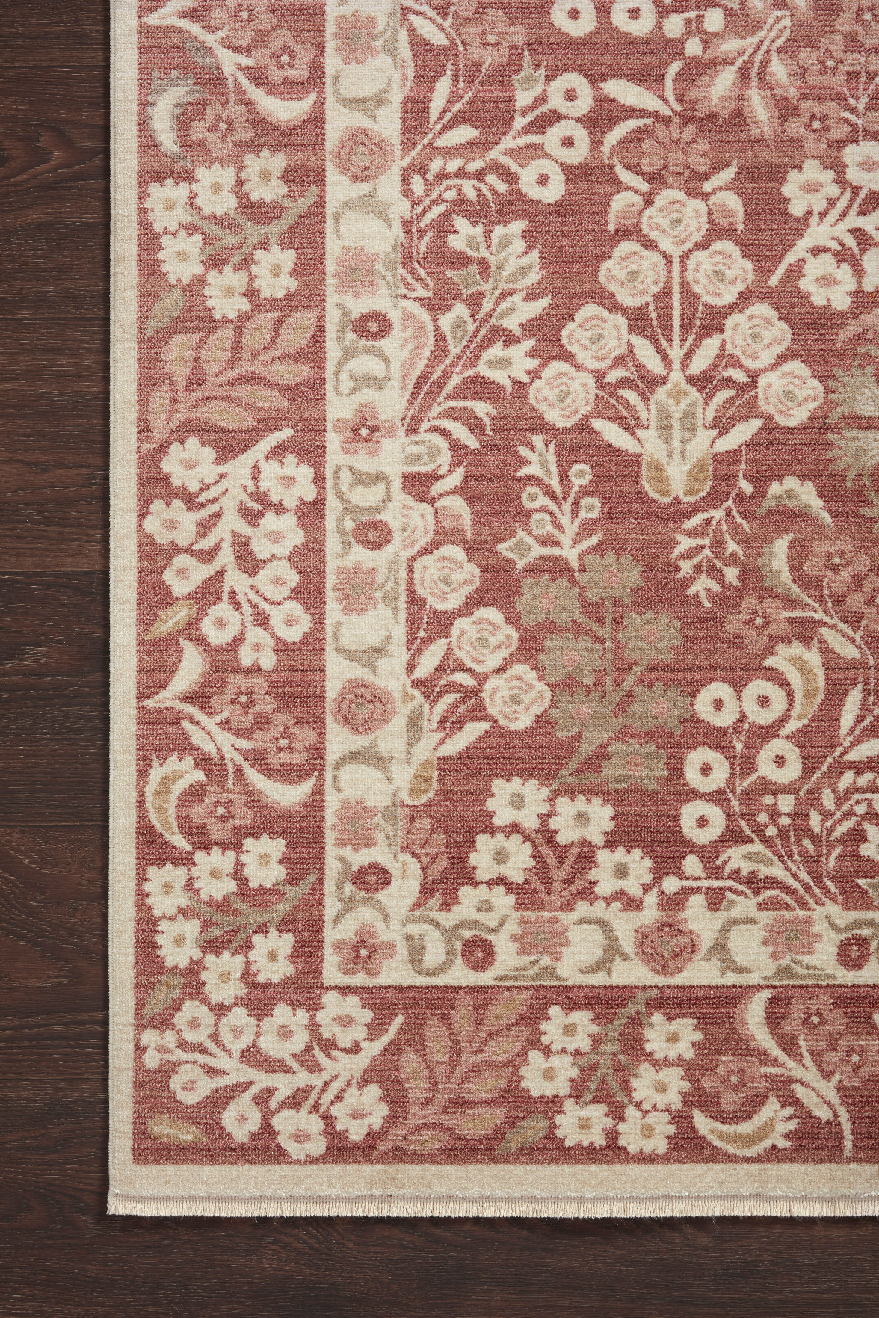 Rifle Paper Co. X Loloi/ Holland Lotte Crimson Rug 1-RUGS-patterned Loloi