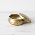 Hammered Jar with Antique Brass Finish - Rug & Weave