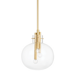 Hempstead Pendant LIGHTING - pendant Hudson Valley Lighting 13.75"W x 16.75"H Aged Brass