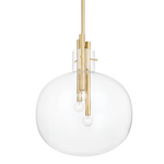 Hempstead Pendant LIGHTING - pendant Hudson Valley Lighting 18.25"W x 22.50"H Aged Brass