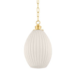 Hillary Narrow Pendant LIGHTING - Pendant Hudson Valley Lighting Aged Brass