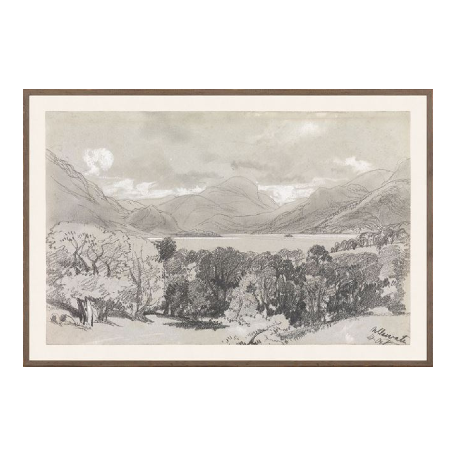 “Landscape Sketch III” Framed Art Print