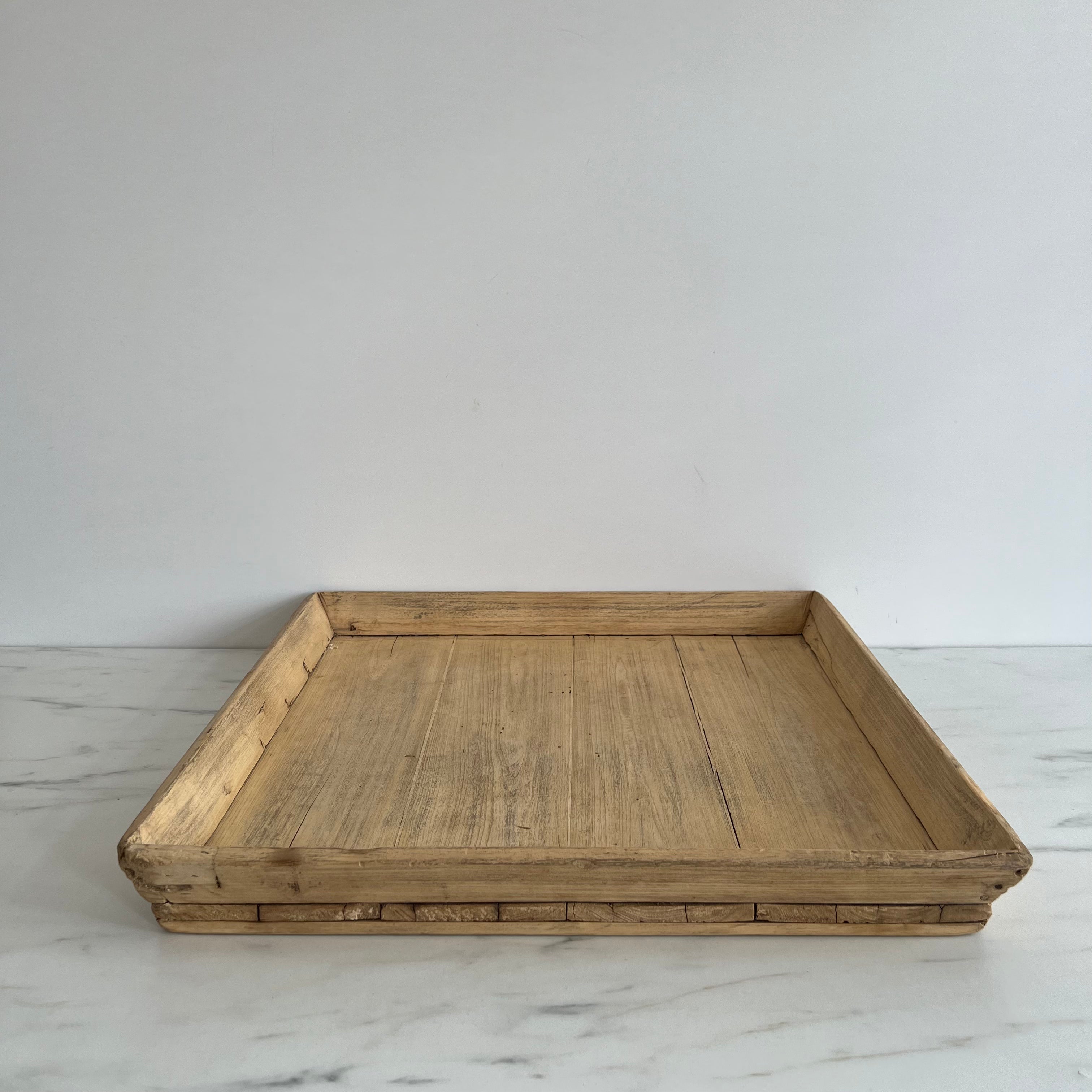 Flat Vintage Wooden Tray No. 3 - Rug & Weave