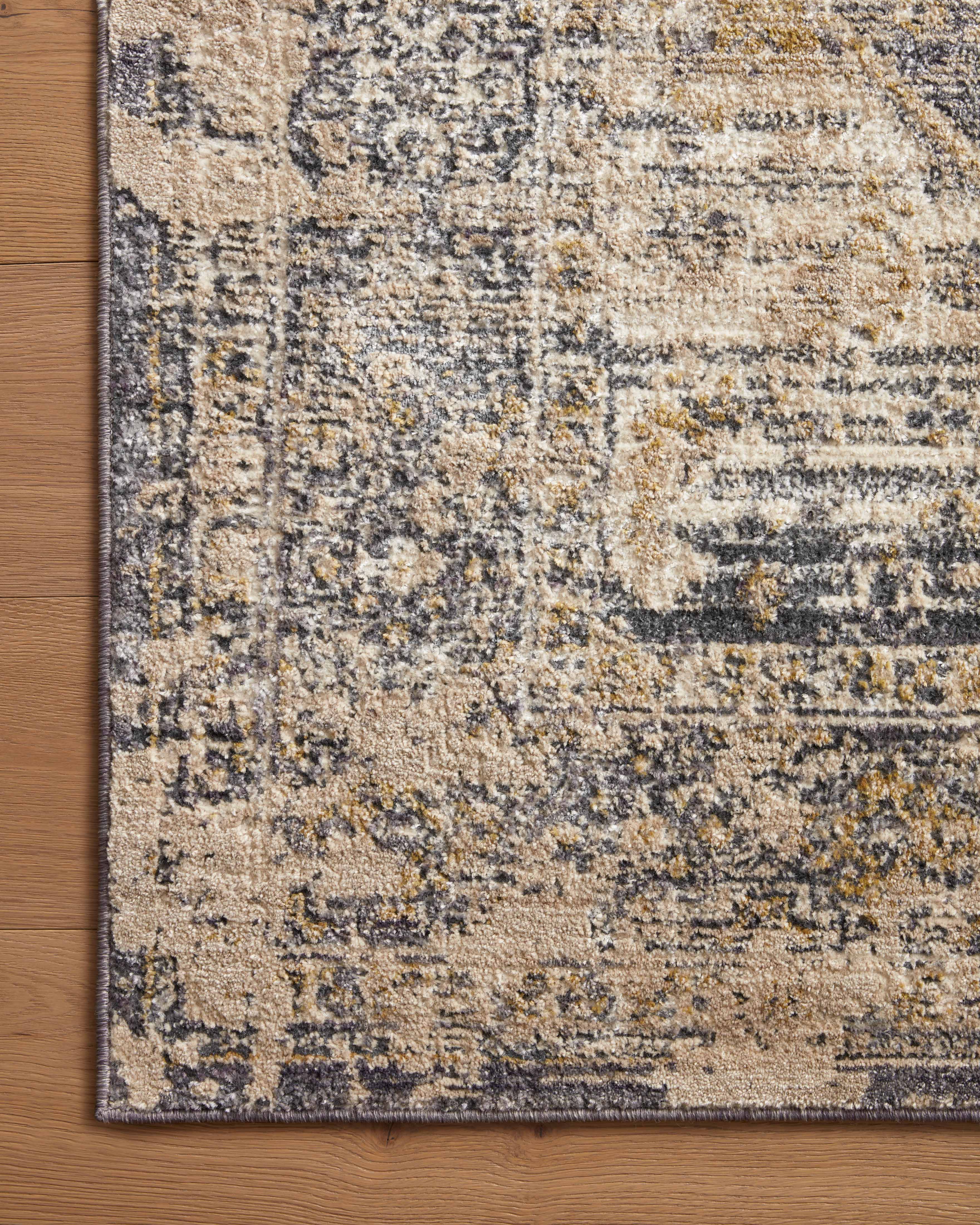Loloi Indra Charcoal / Natural Rug 0-RUGS-patterned Loloi