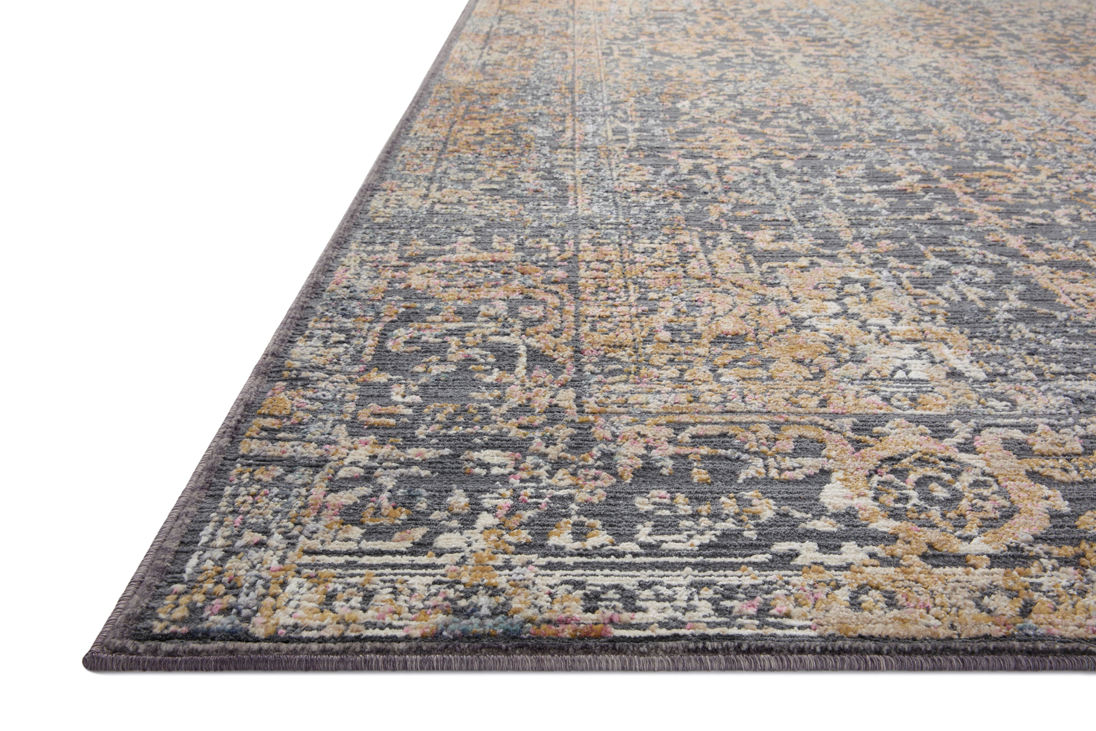 Loloi Indra Graphite / Sunset Rug 0-RUGS-patterned Loloi