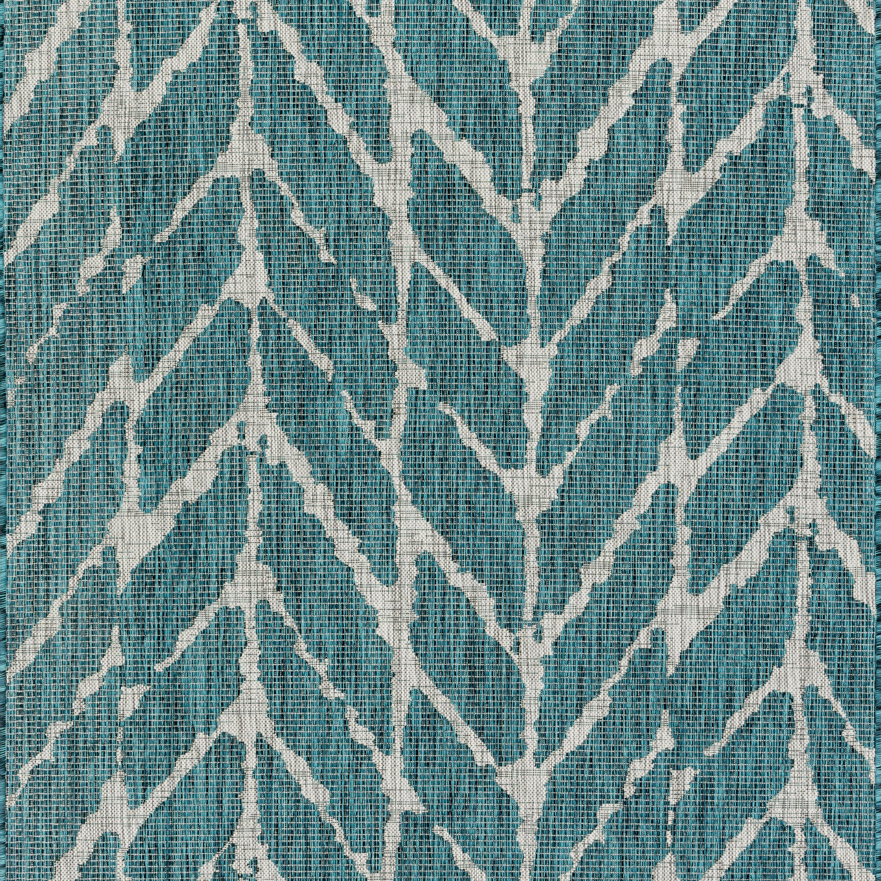 Loloi Isle Teal / Grey Rug 5-Rugs - indoor/outdoor Loloi