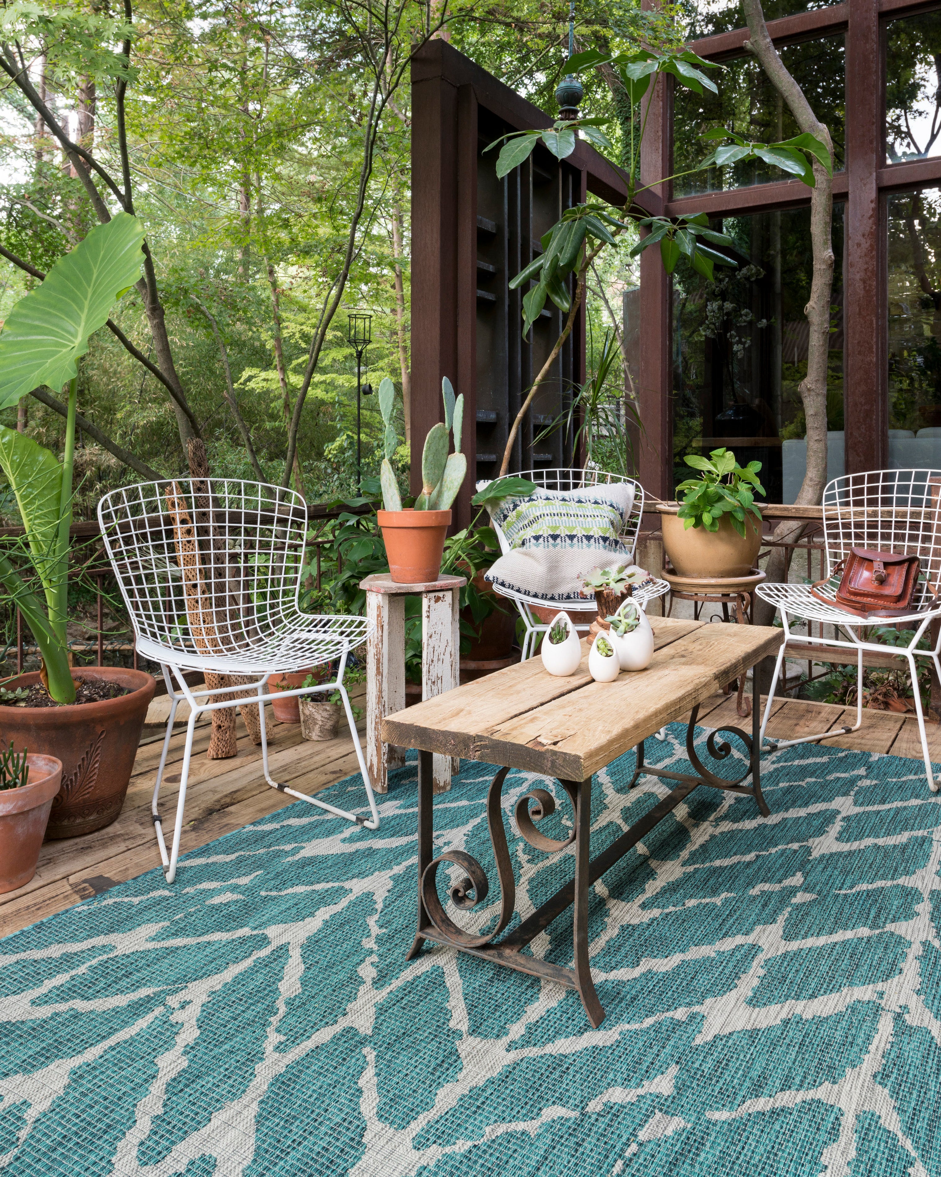 Isle Teal / Grey Rug 5-Rugs - indoor/outdoor Loloi