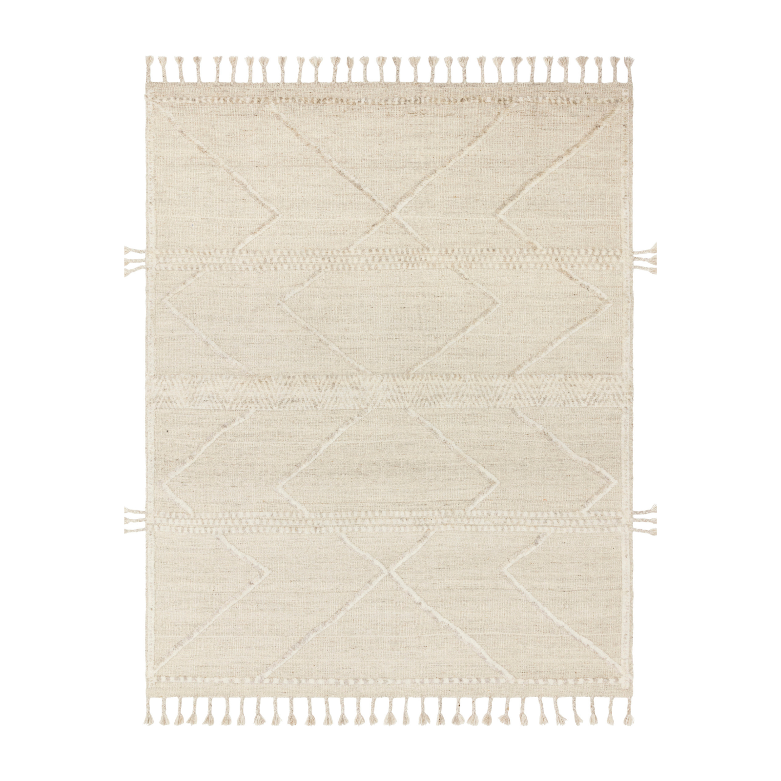 Loloi Iman Beige / Ivory Rug, 18" x 18" Sample