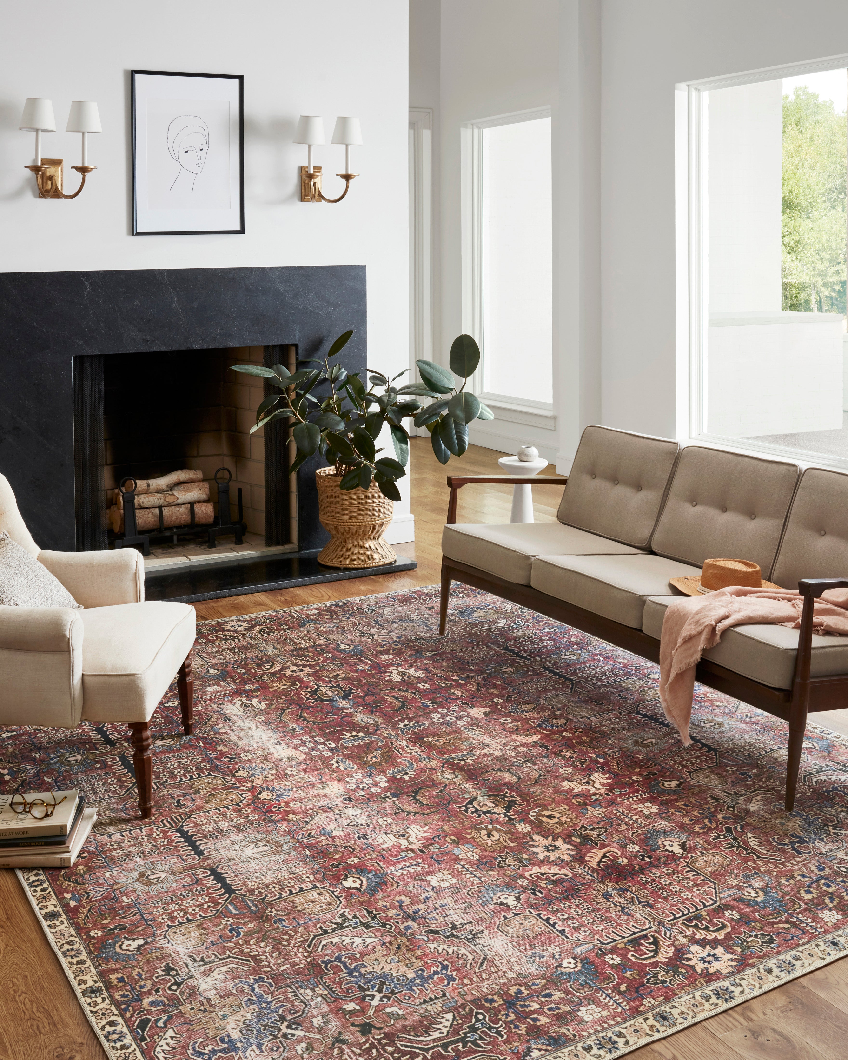 Loloi Jules Merlot / Multi Rug RUGS - patterned Loloi