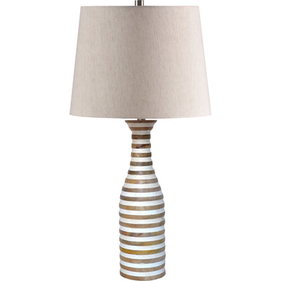Alexa Carved Wood Table Lamp - Rug & Weave