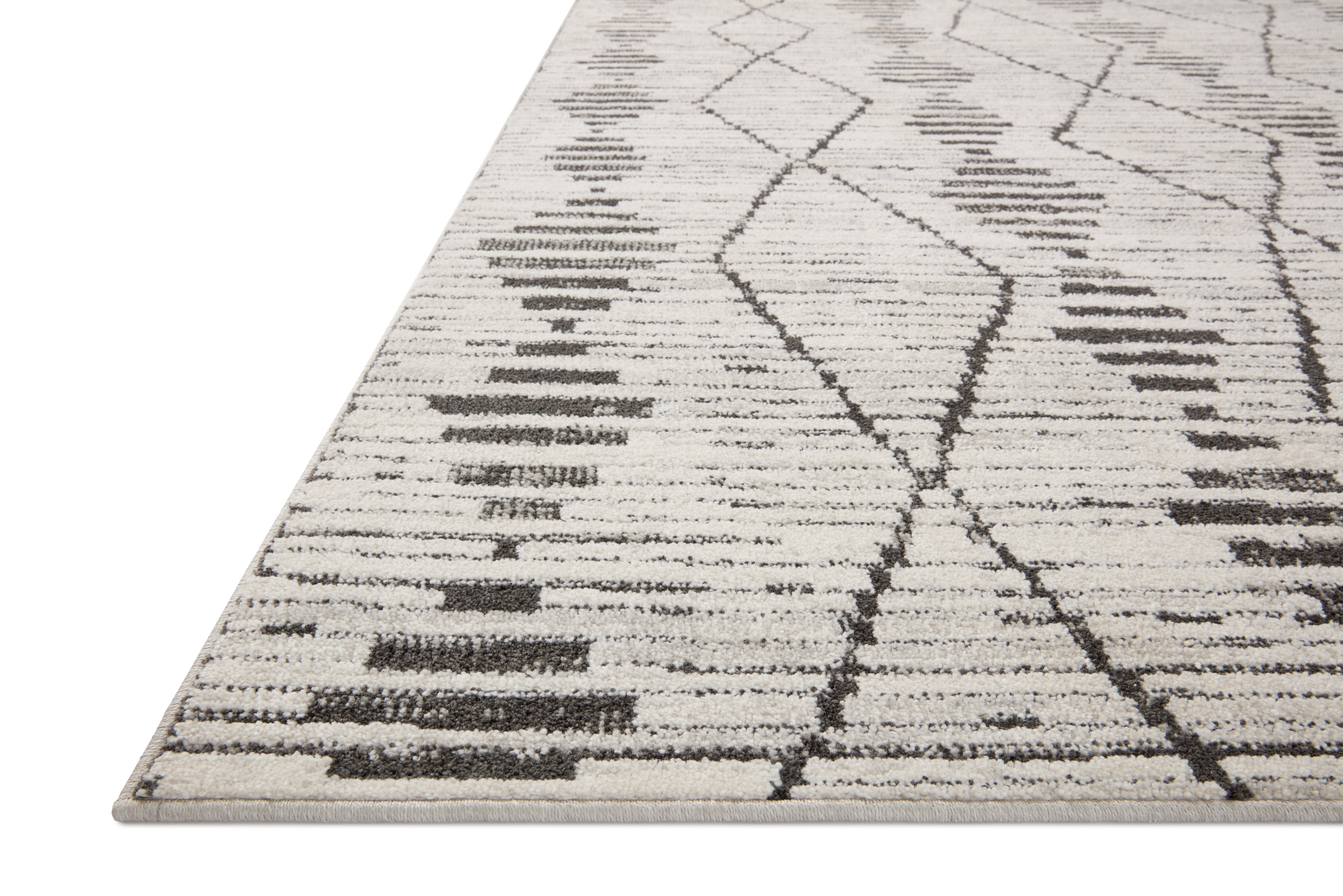 Loloi Kamala Charcoal / Dove Rug 0-RUGS-patterned Loloi