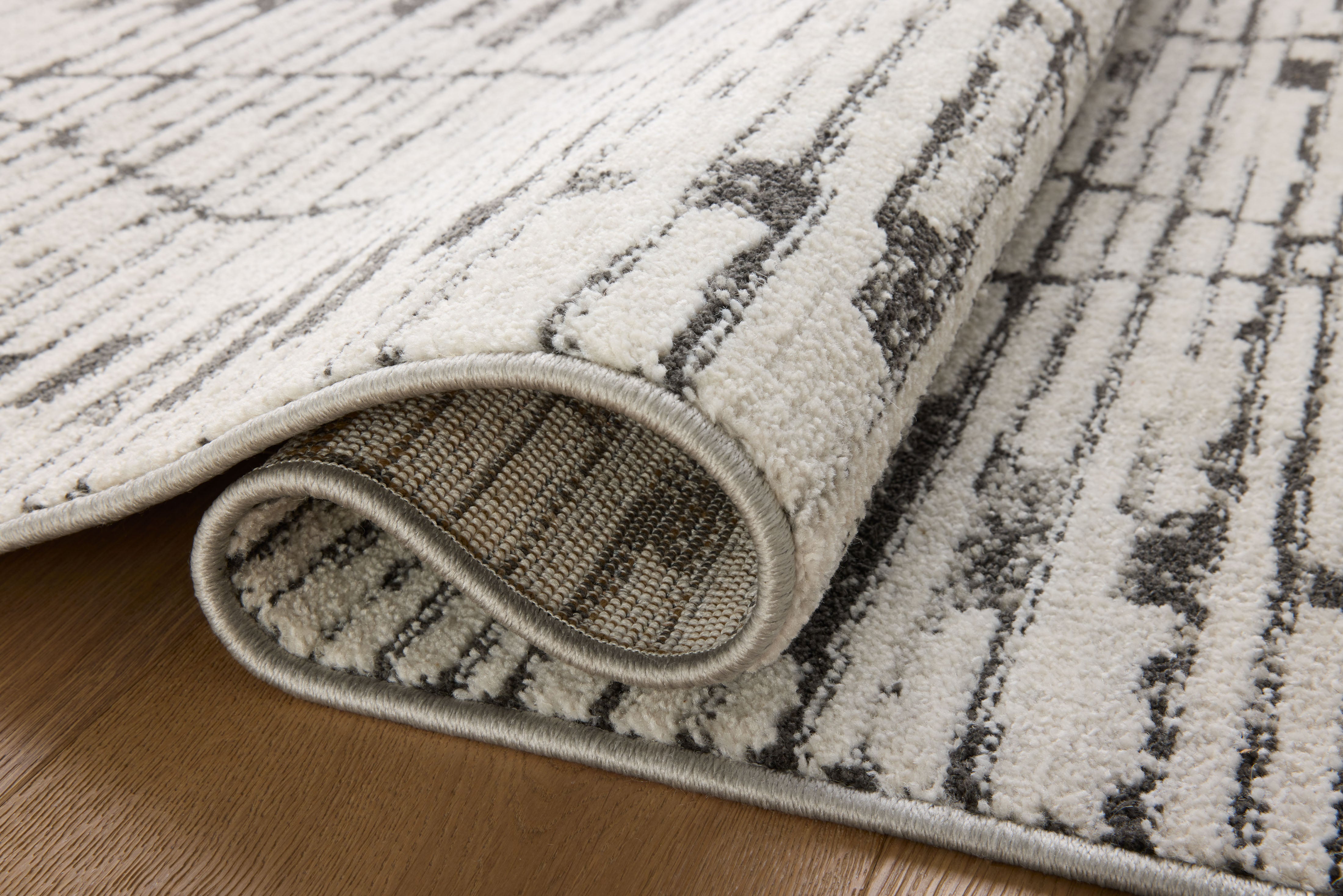 Loloi Kamala Charcoal / Dove Rug 0-RUGS-patterned Loloi