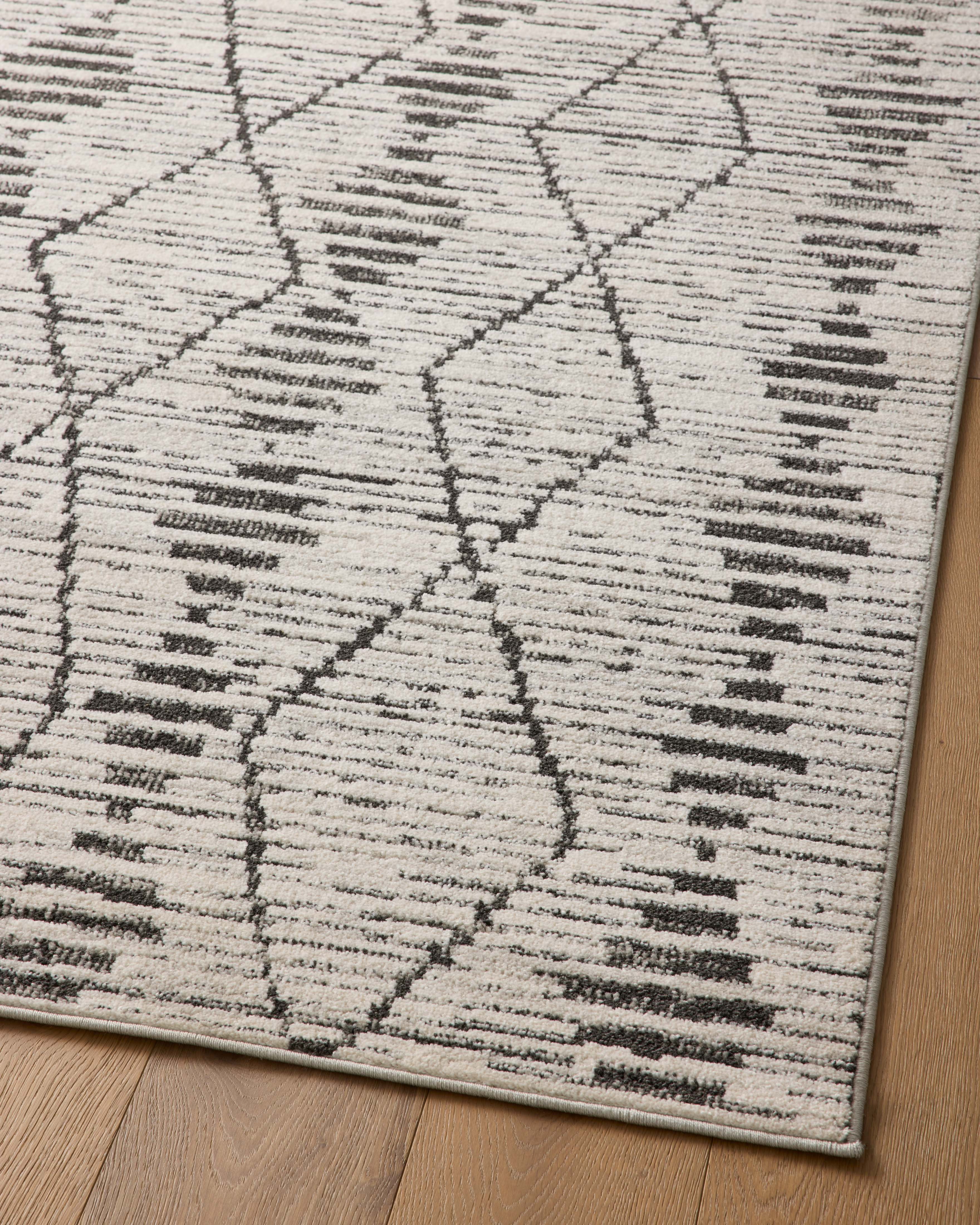 Loloi Kamala Charcoal / Dove Rug 0-RUGS-patterned Loloi