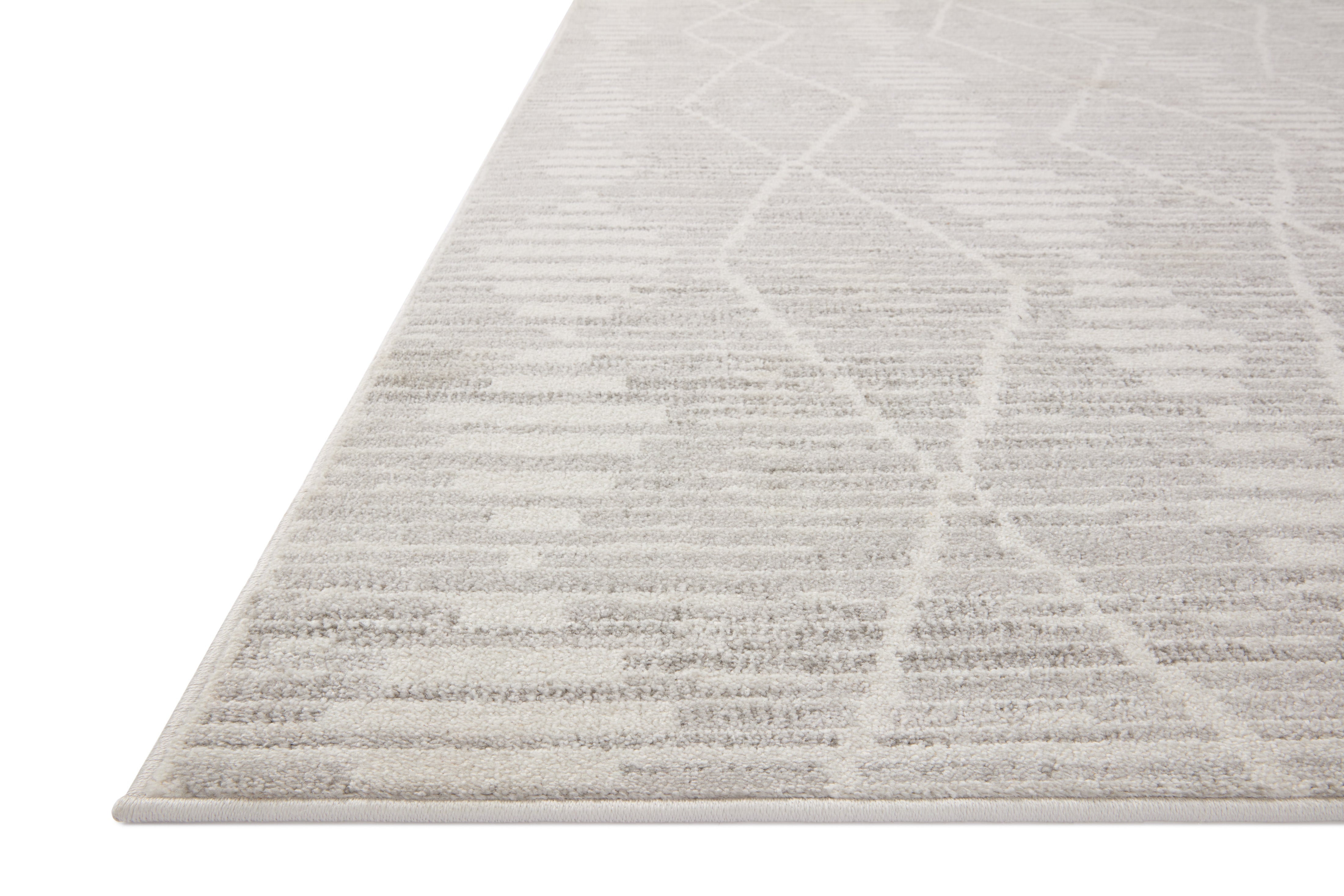 Loloi Kamala Ivory / Silver Rug 0-RUGS-patterned Loloi