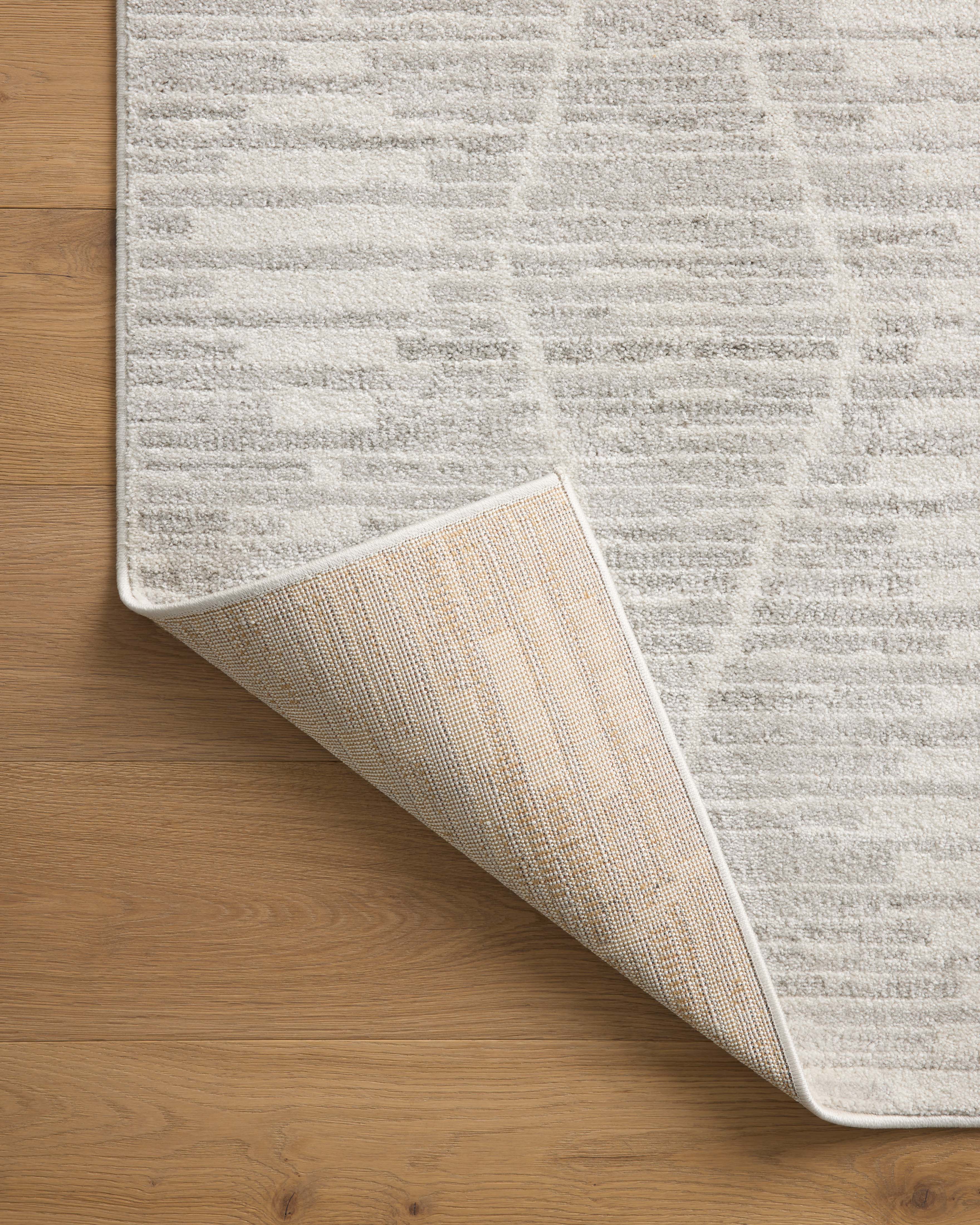 Loloi Kamala Ivory / Silver Rug 0-RUGS-patterned Loloi