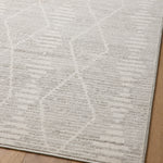 Loloi Kamala Ivory / Silver Rug 0-RUGS-patterned Loloi