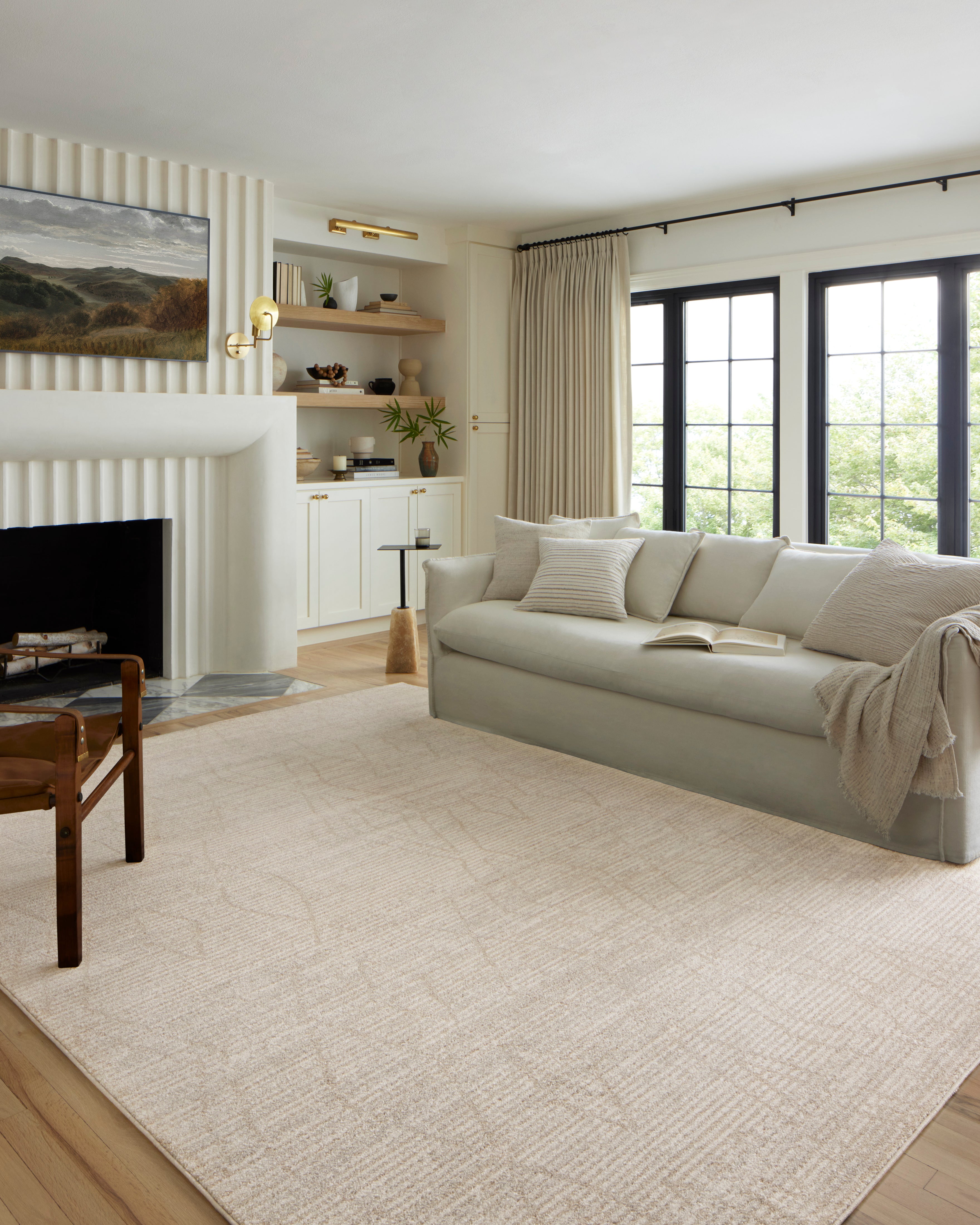 Loloi Kamala Natural / Mist Rug 0-RUGS-patterned Loloi