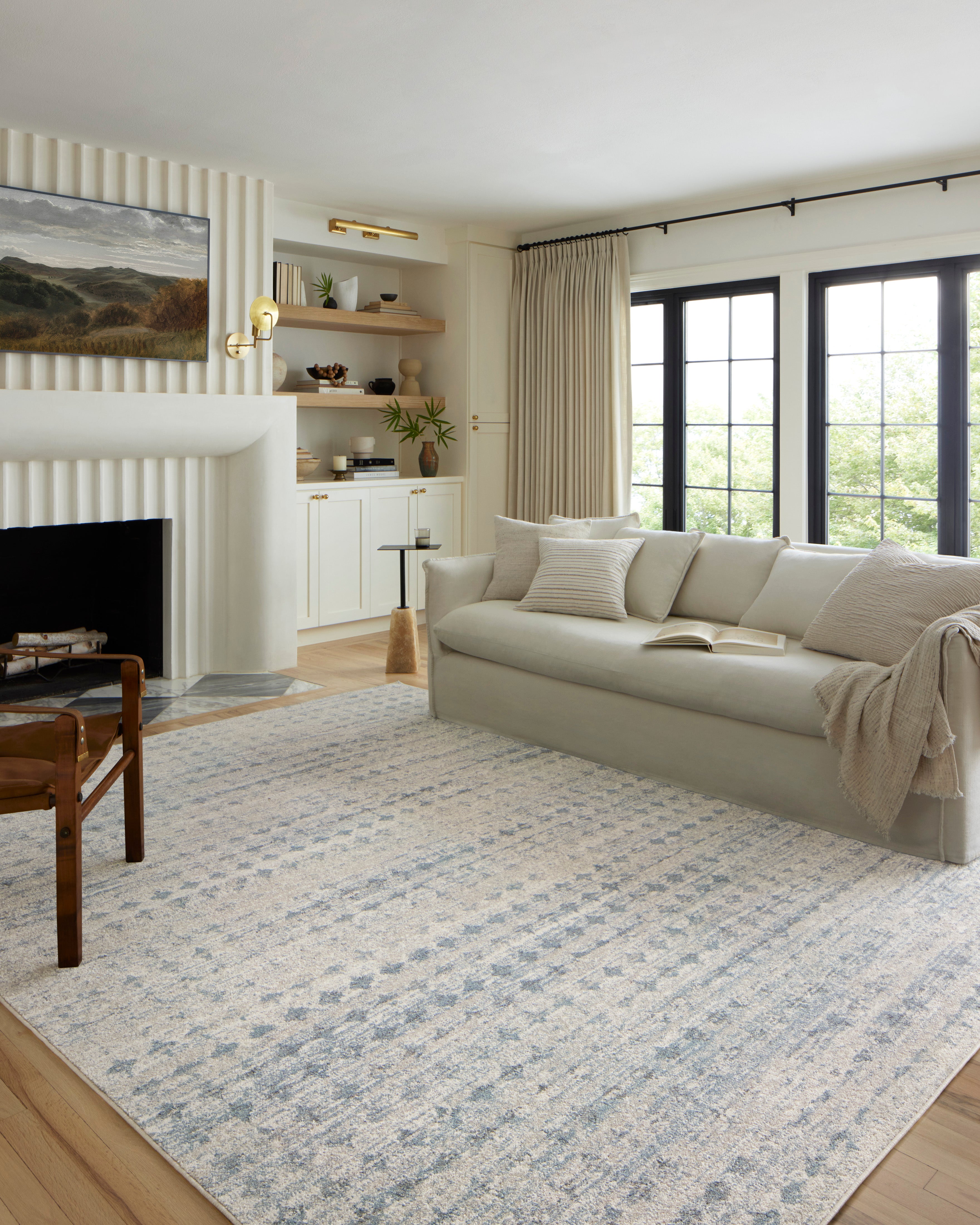 OVERSTOCK RUG - Loloi Kamala Sky / Dove Rug - 5'3" x 7'9" IN STORE - Sale Rug Loloi