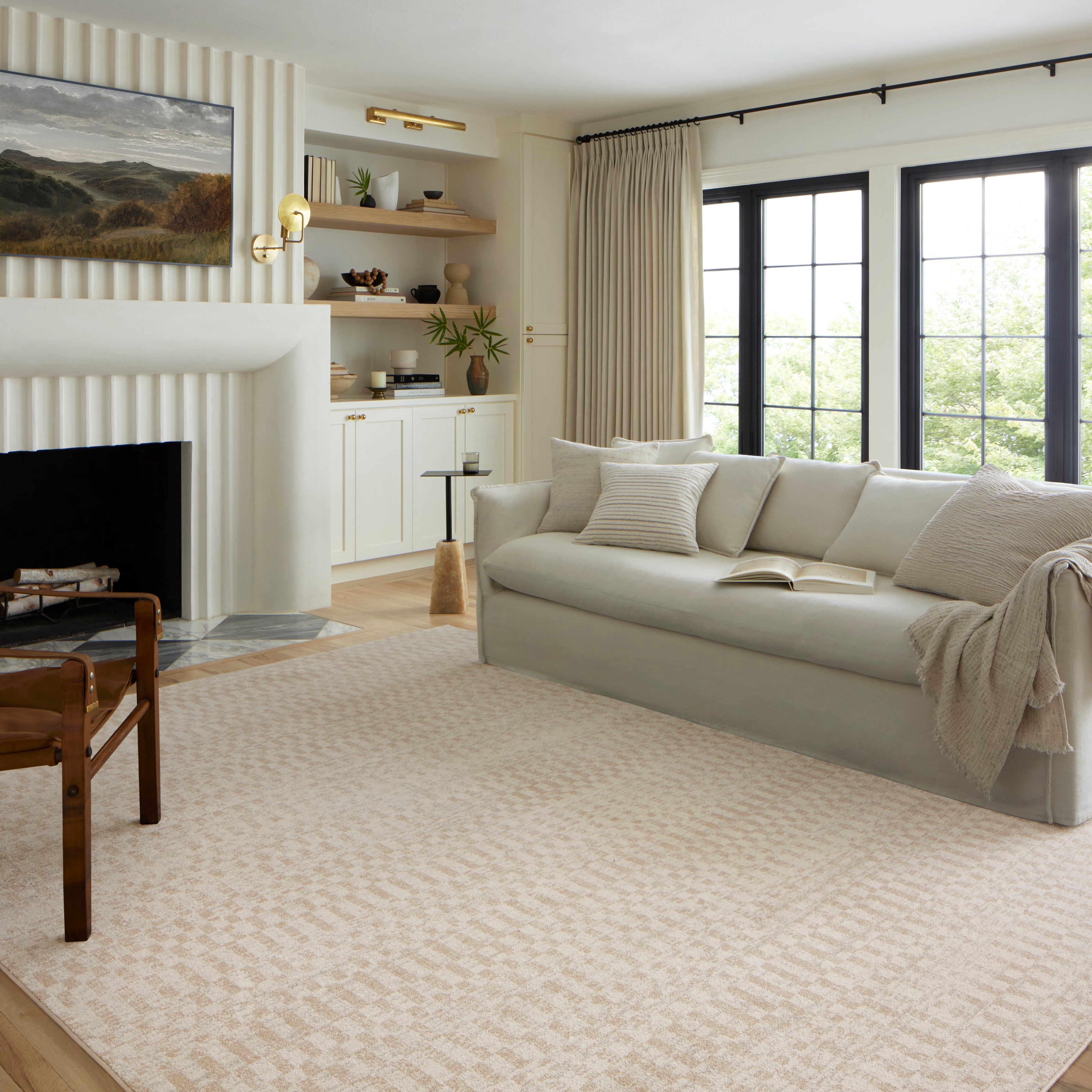 Loloi Kamala Ivory / Natural Rug 0-RUGS-patterned Loloi