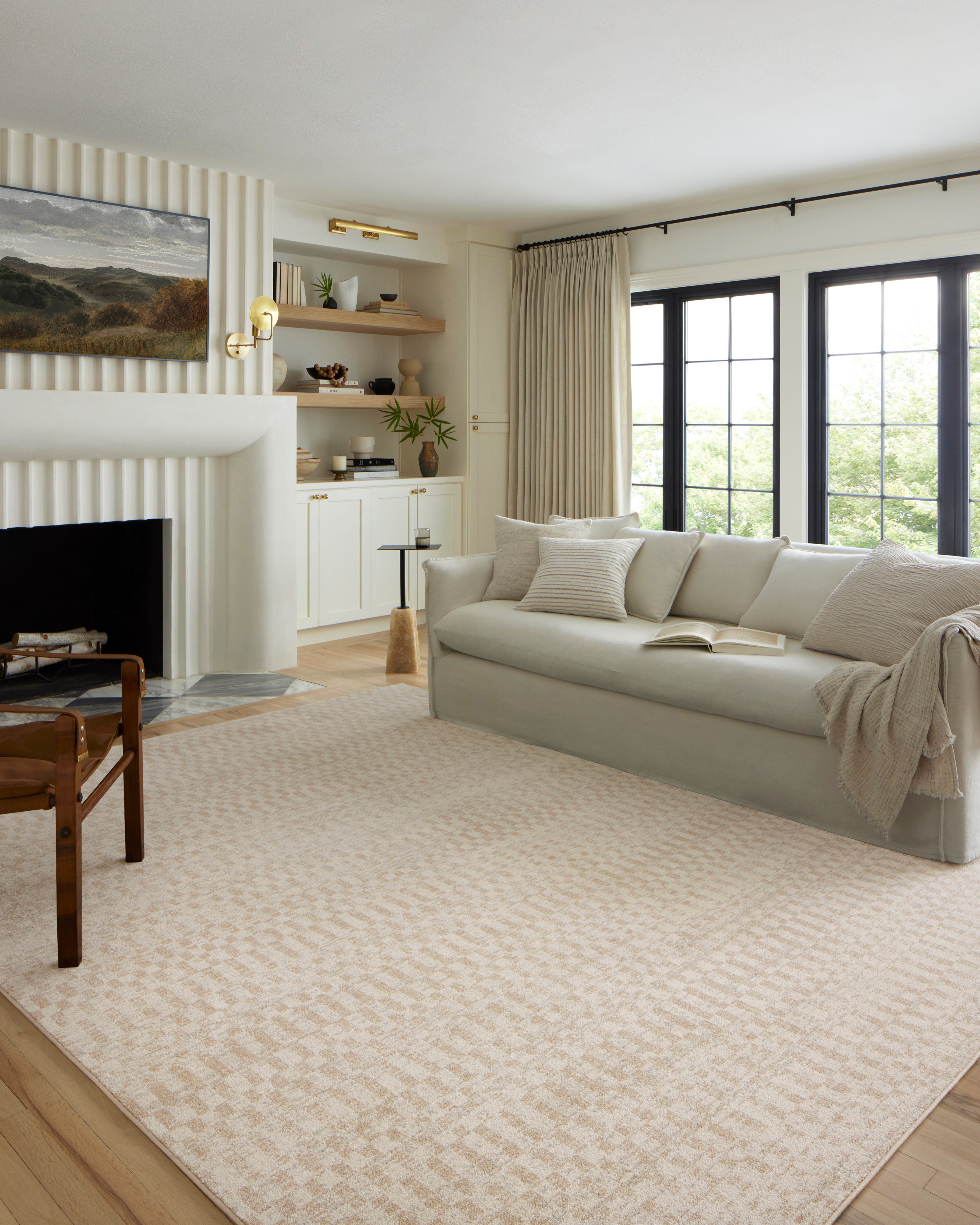 Loloi Kamala Ivory / Natural Rug 0-RUGS-patterned Loloi